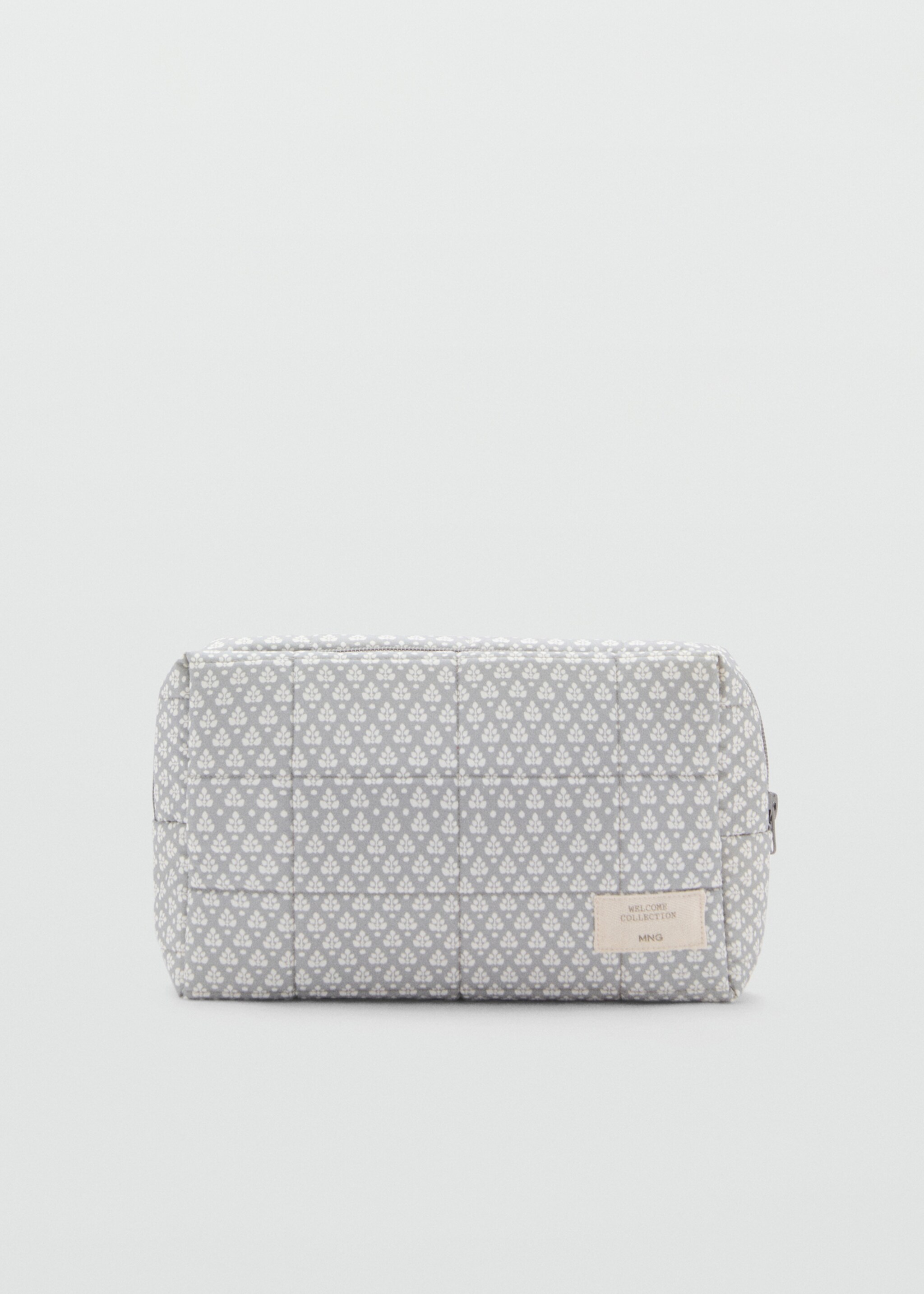 Printed cotton toiletry bag - Article without model, Grey. Ref: 87085982-00.
