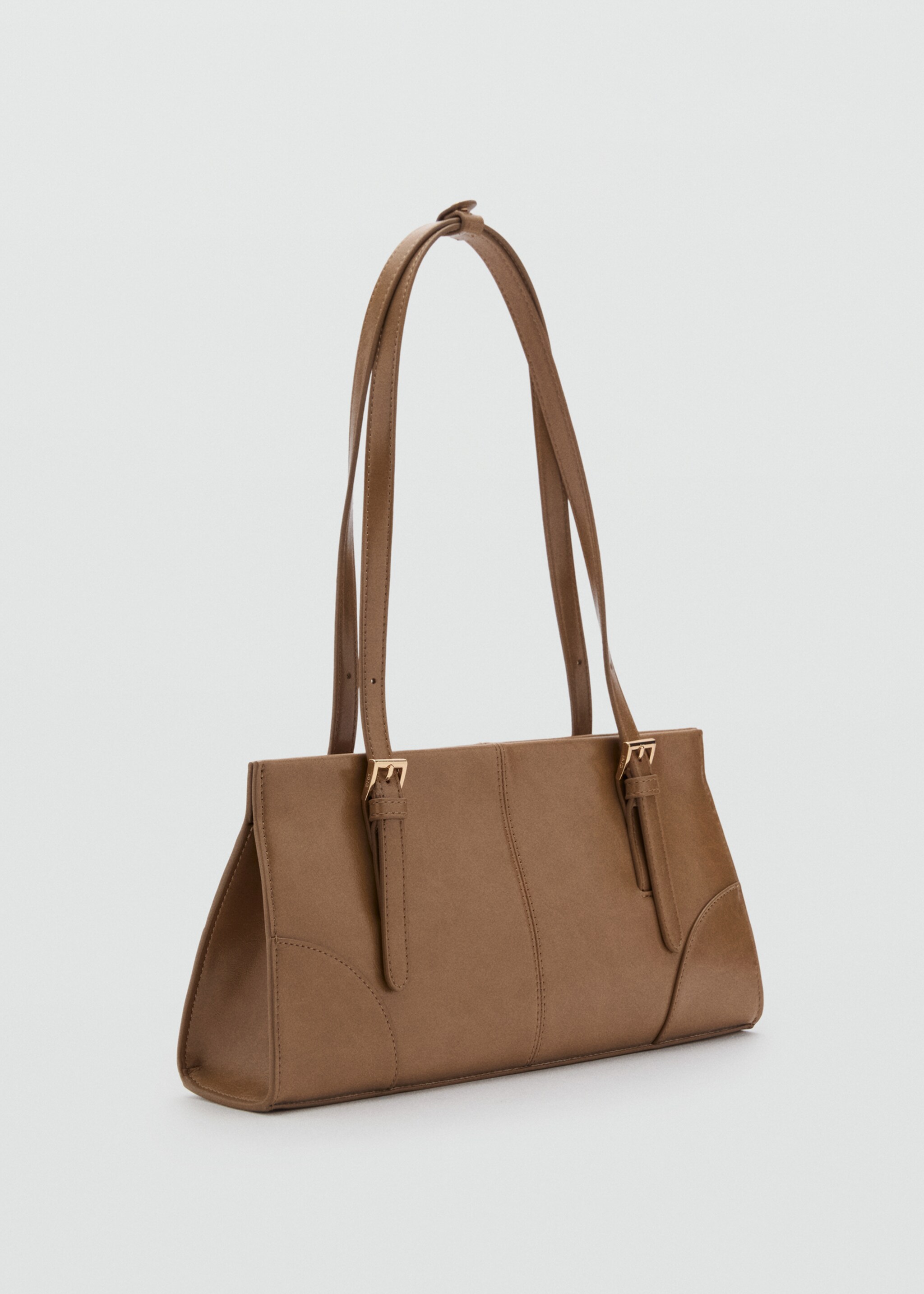 Shoulder bag with buckles - Medium plane, Medium Brown. Ref: 87085984-00.