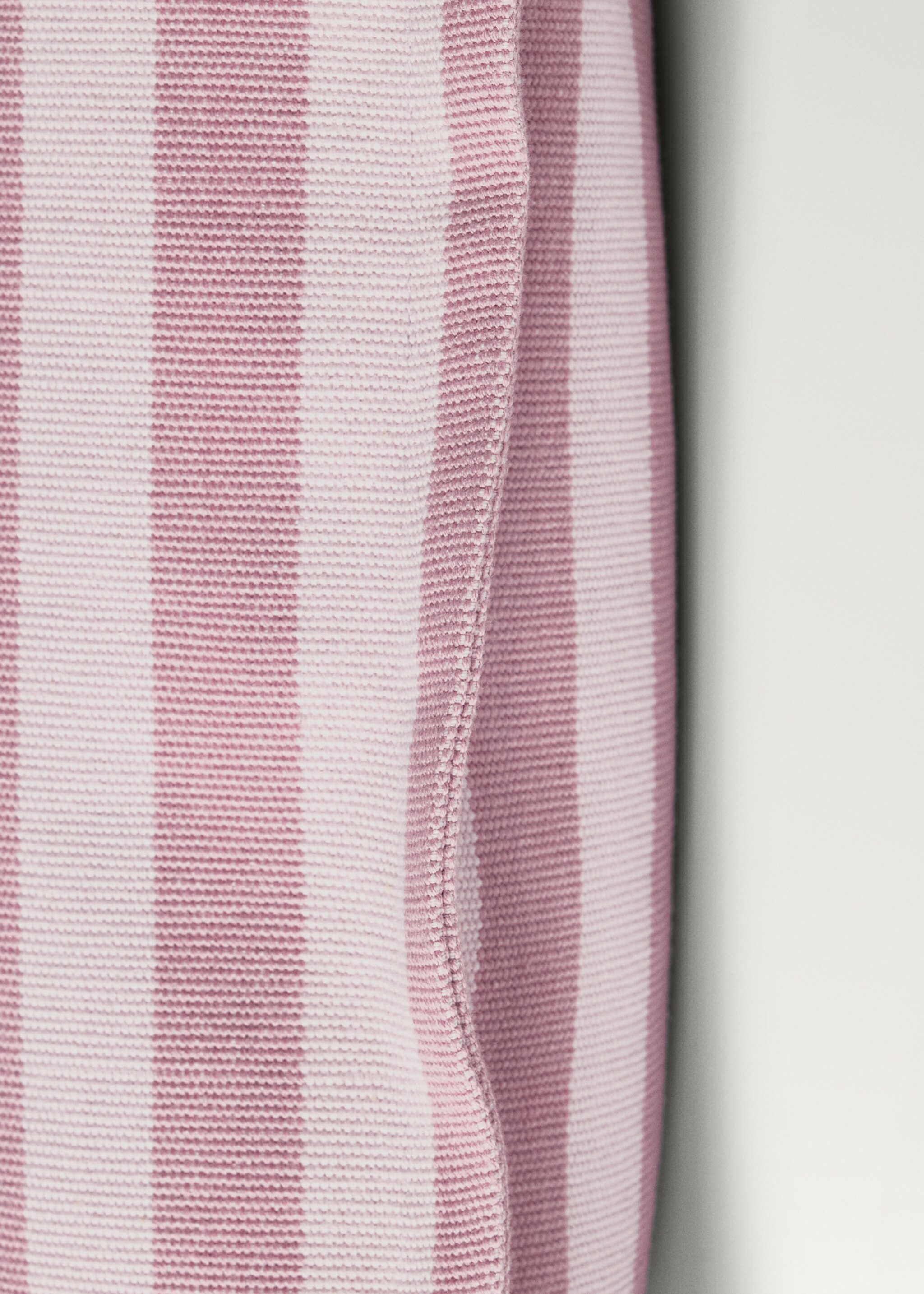 Children's woven stripe cushion cover 40x40 cm - Details of the article 3, Pink. Ref: 87085985-00.