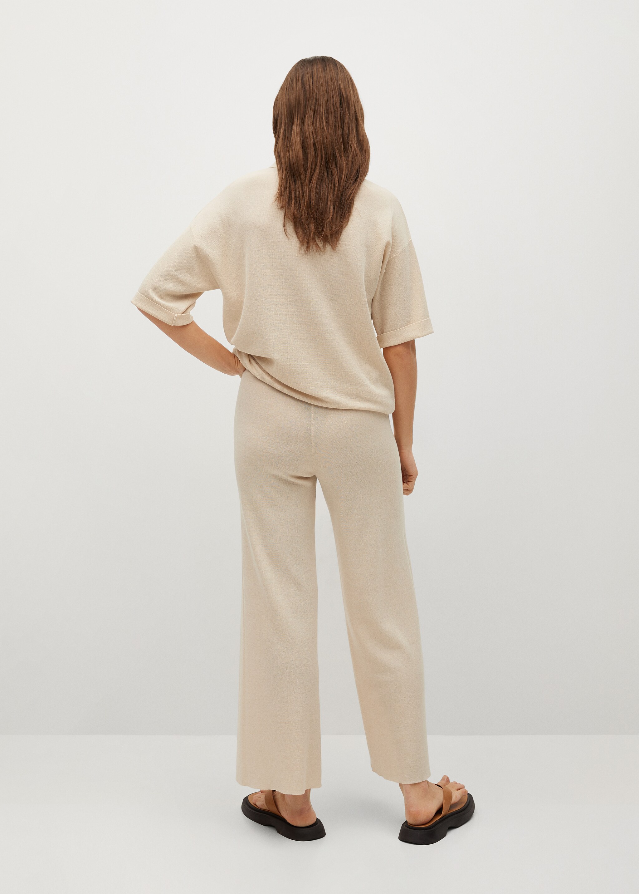 Cotton-linen knitted pants  - Reverse of the article