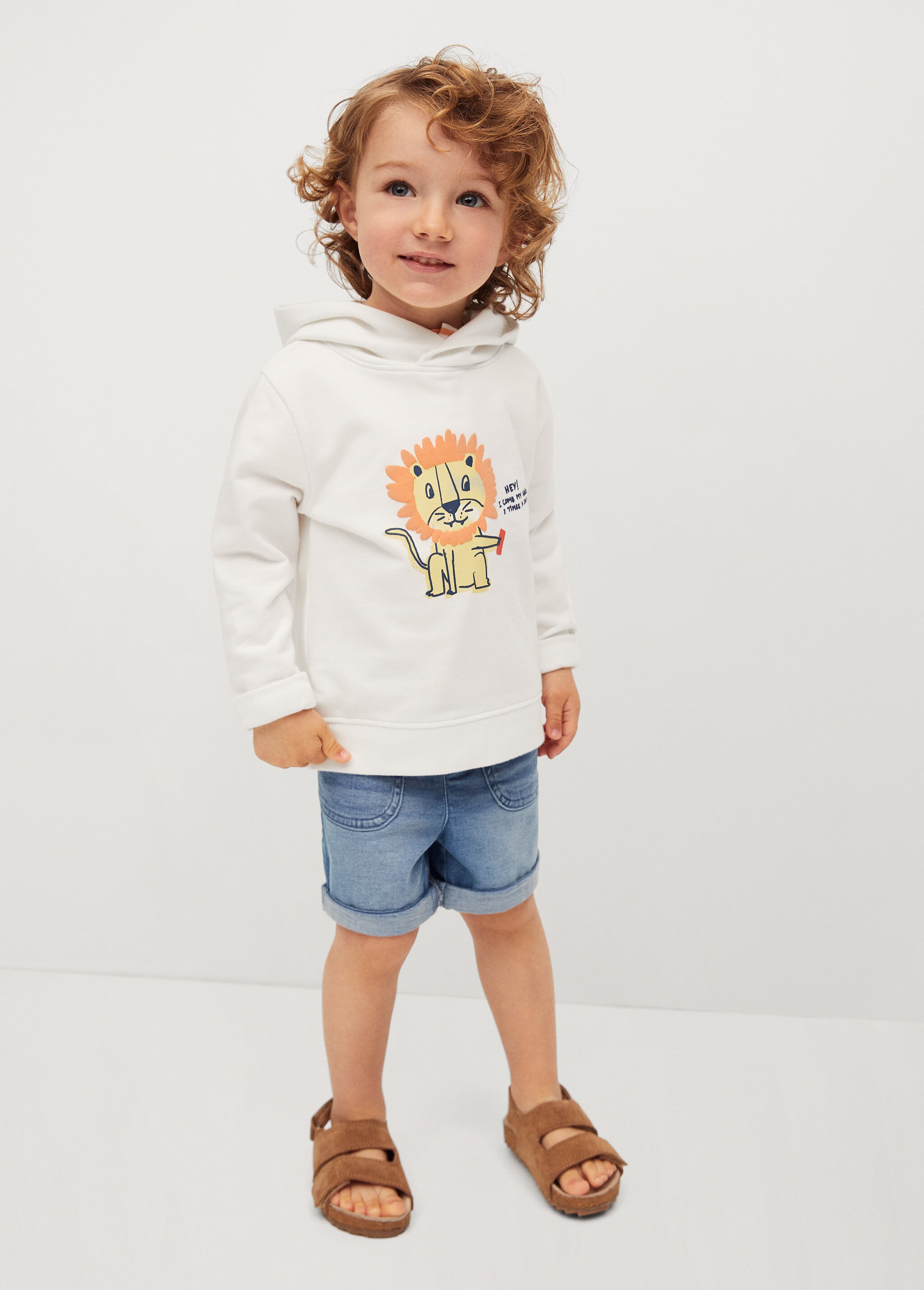 Sudadera estampada algodón orgánico - Plano medio