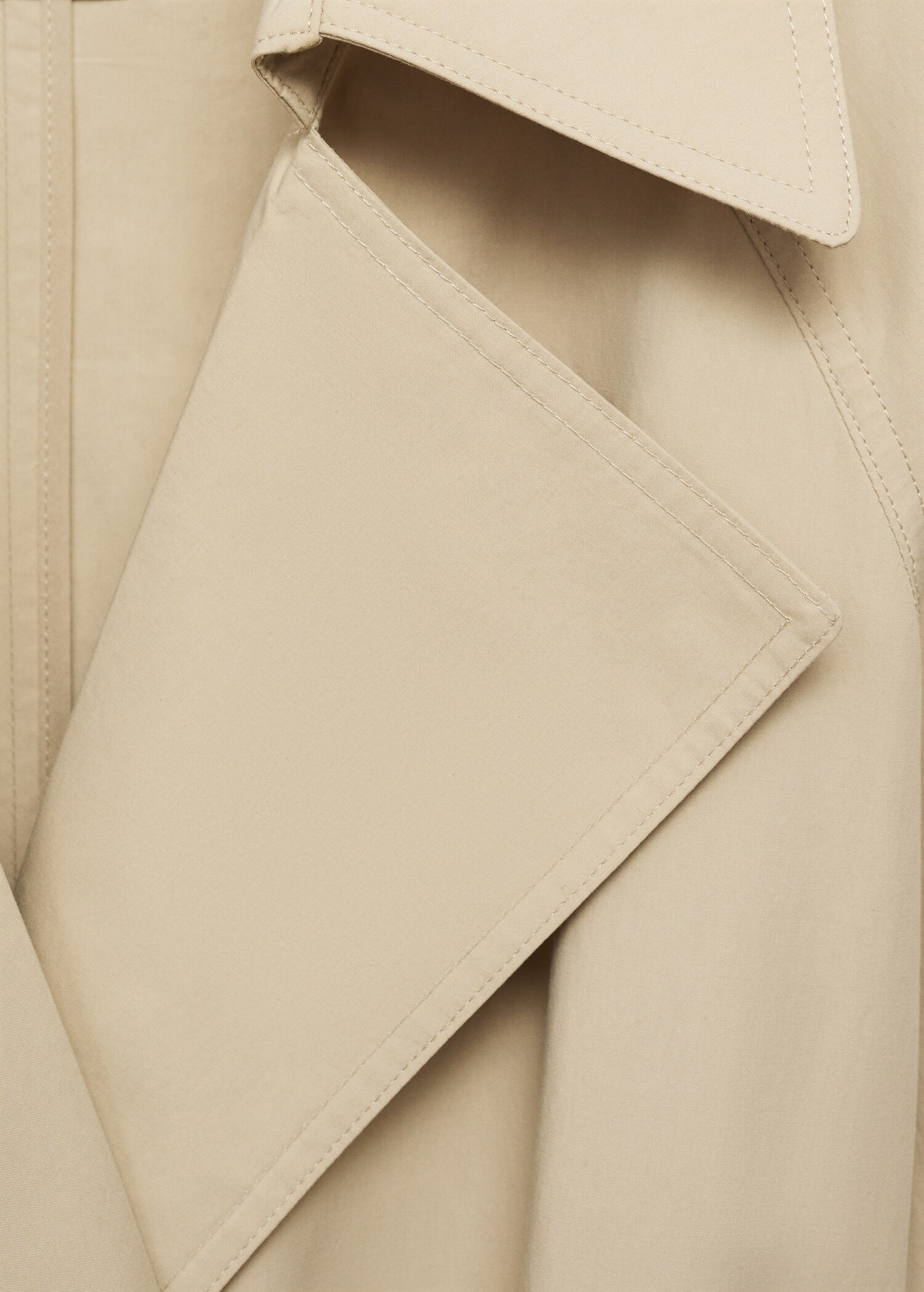 Cotton trench coat with belt - Details of the article 8
