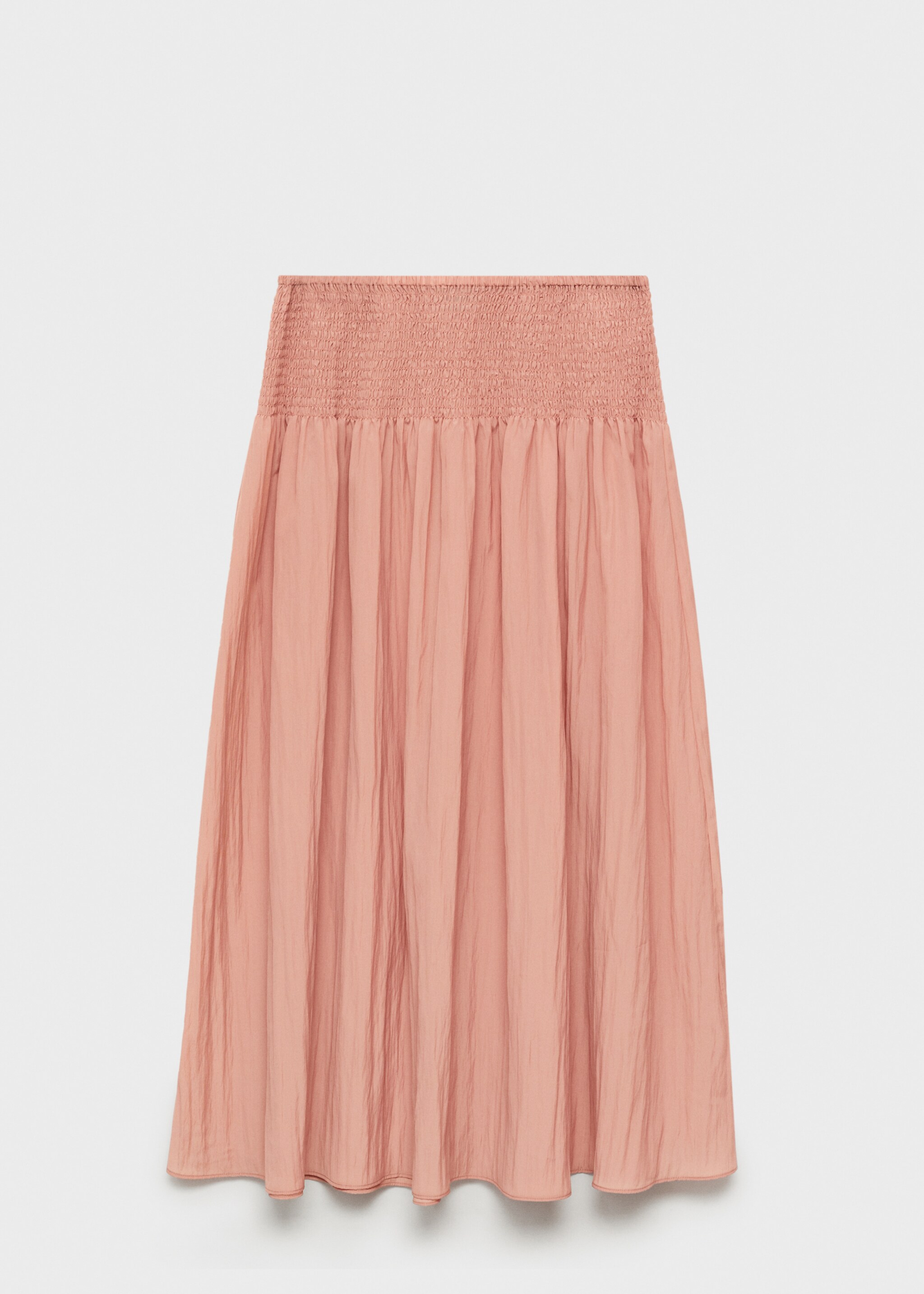 Gathered midi-skirt with panels - Article without model, Pastel Pink. Ref: 87086344-00.