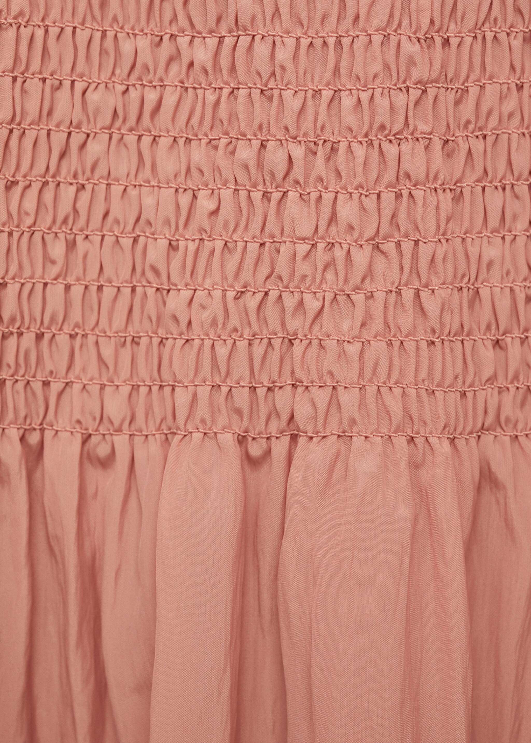 Gathered midi-skirt with panels - Details of the article 8, Pastel Pink. Ref: 87086344-00.