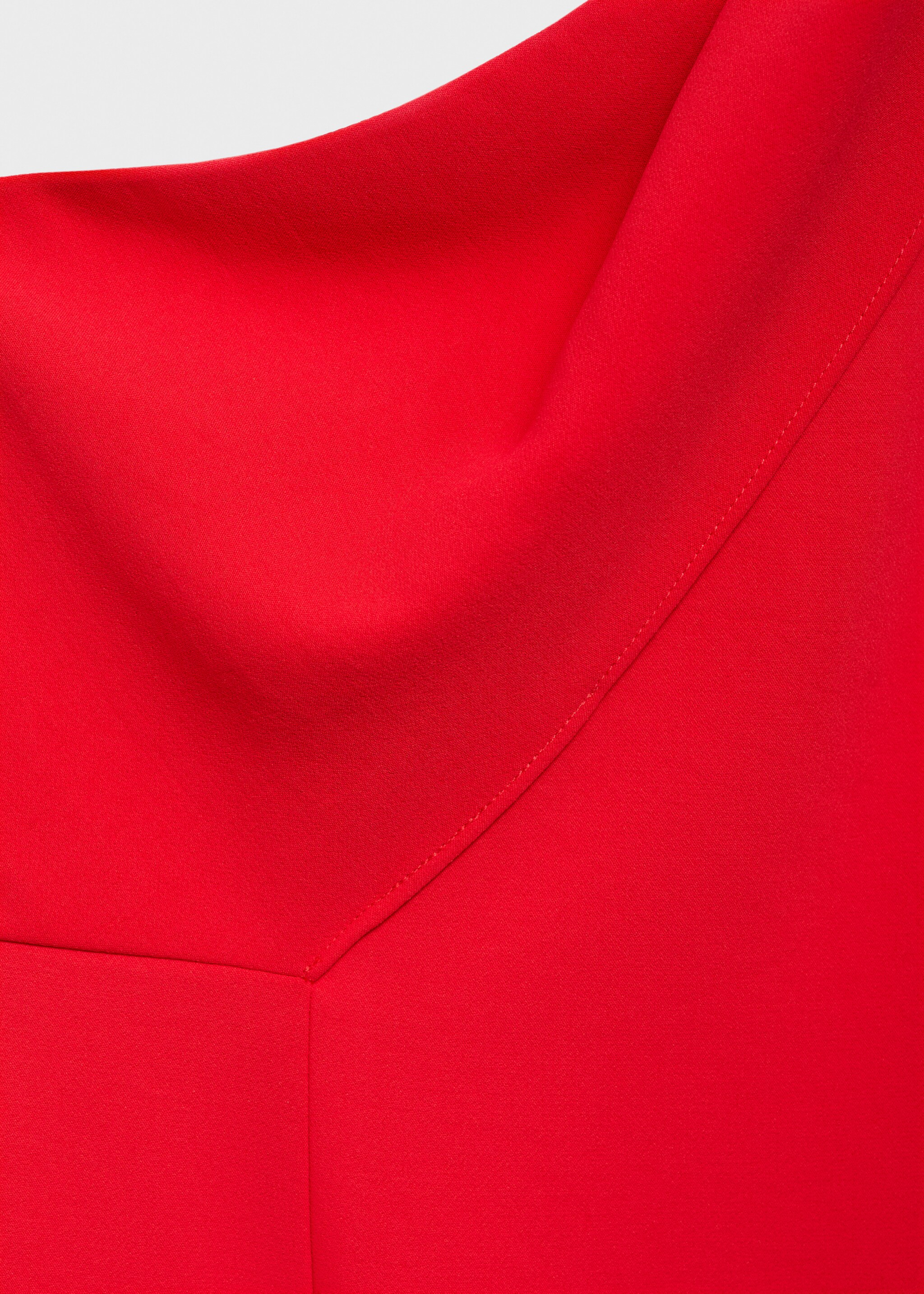 Vestit asimètric coll llaçada - Detall de l'article 0, Vermell. Ref: 87086350-00.