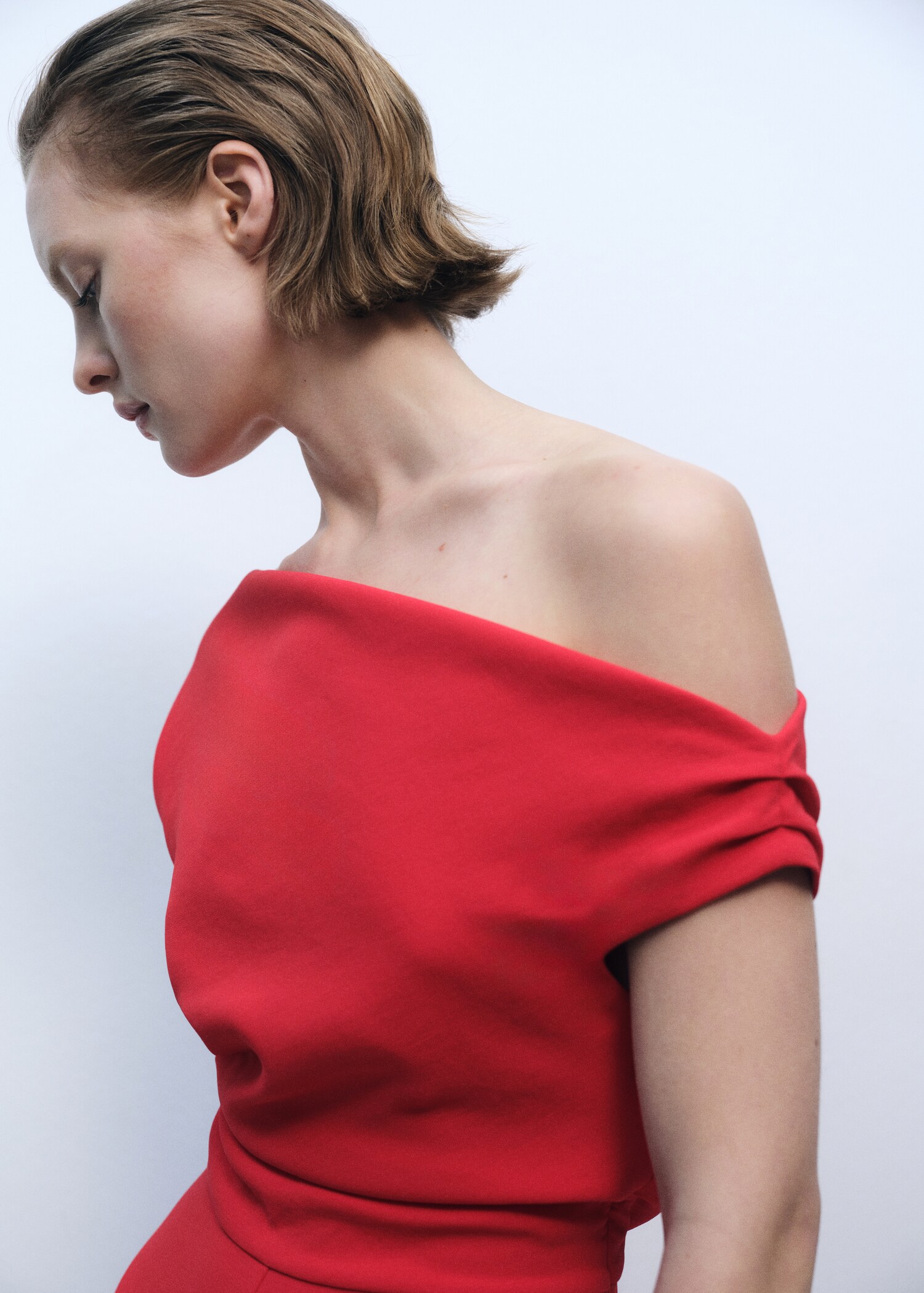 Mono largo asimétrico drapeado - Detalle del artículo 1