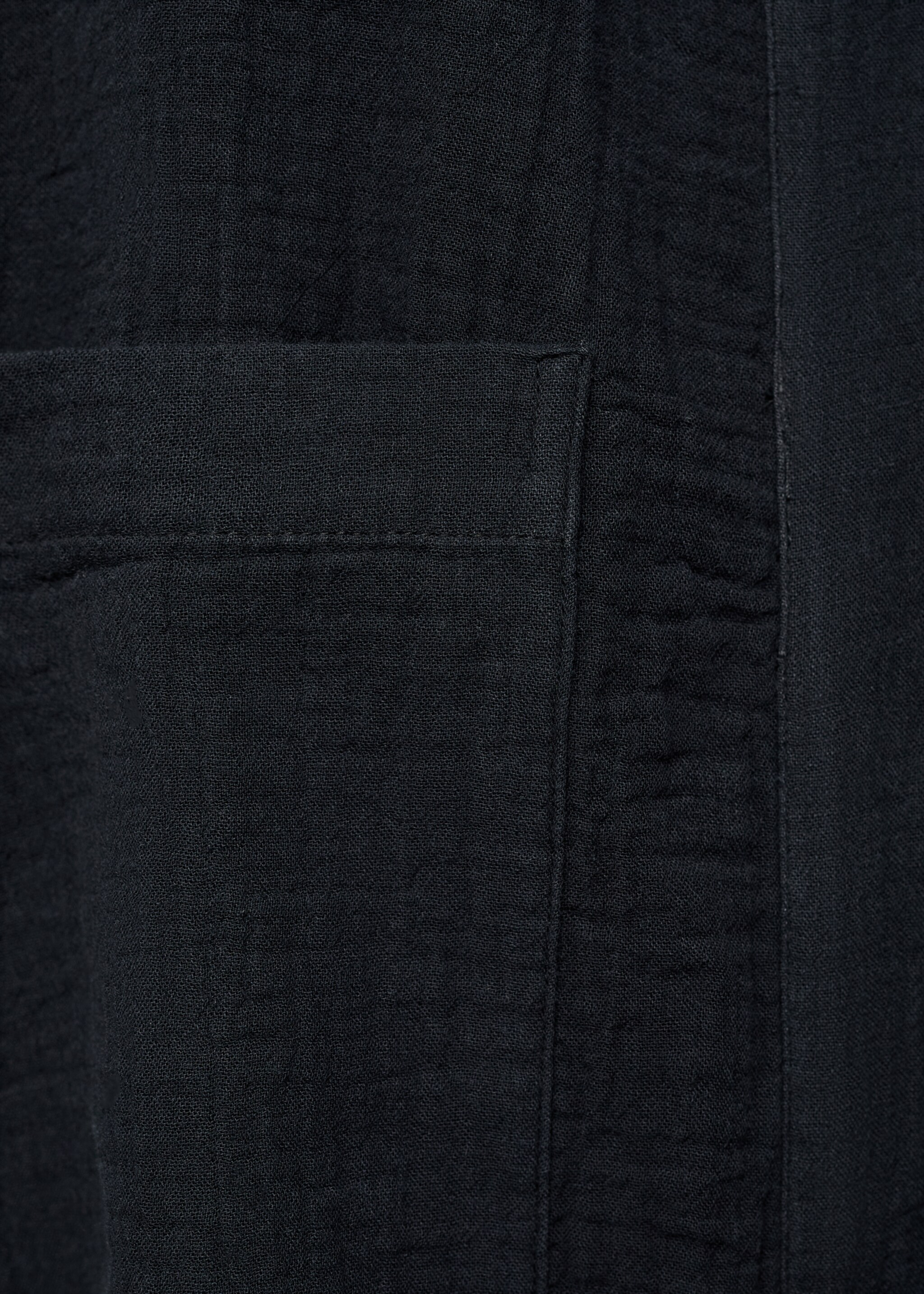 Bamboo kimono jacket - Details of the article 8, Black. Ref: 87086356-00.