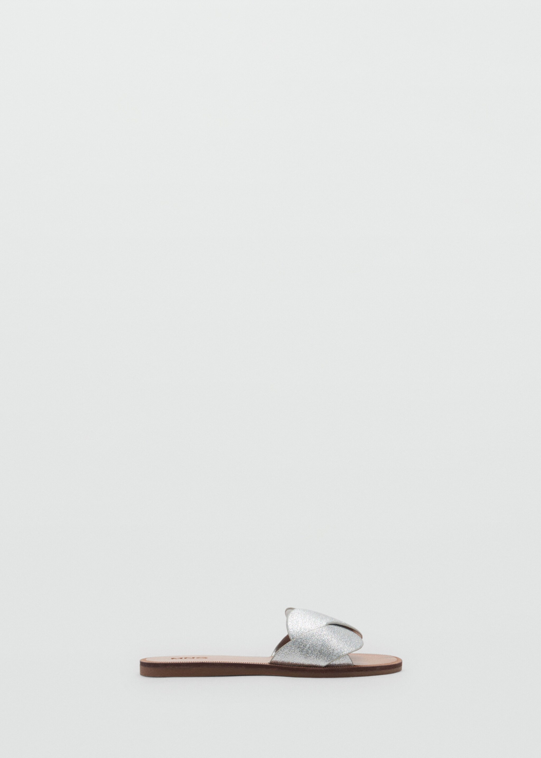 Metallic interlaced sandals - Article without model, Silver. Ref: 87086357-00.