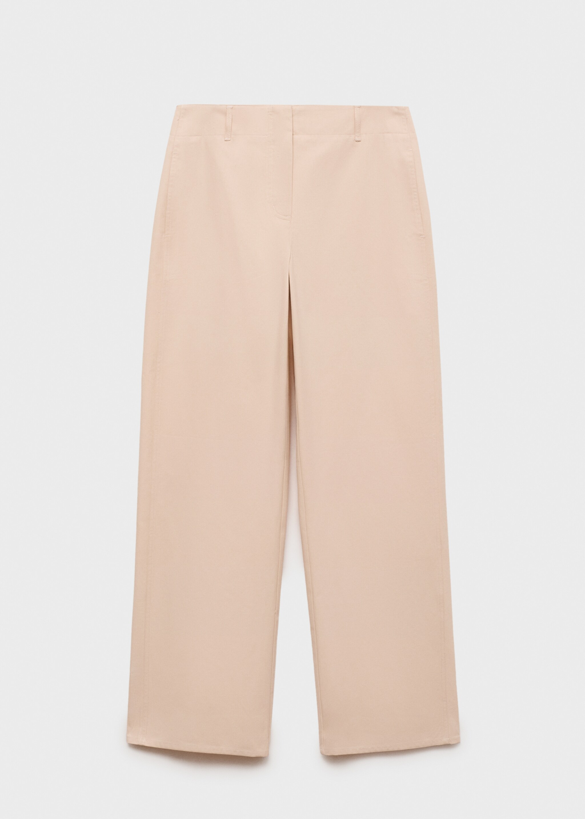 Pantalón algodón recto tiro medio - Artículo sin modelo, Crudo. Ref: 87086359-00.