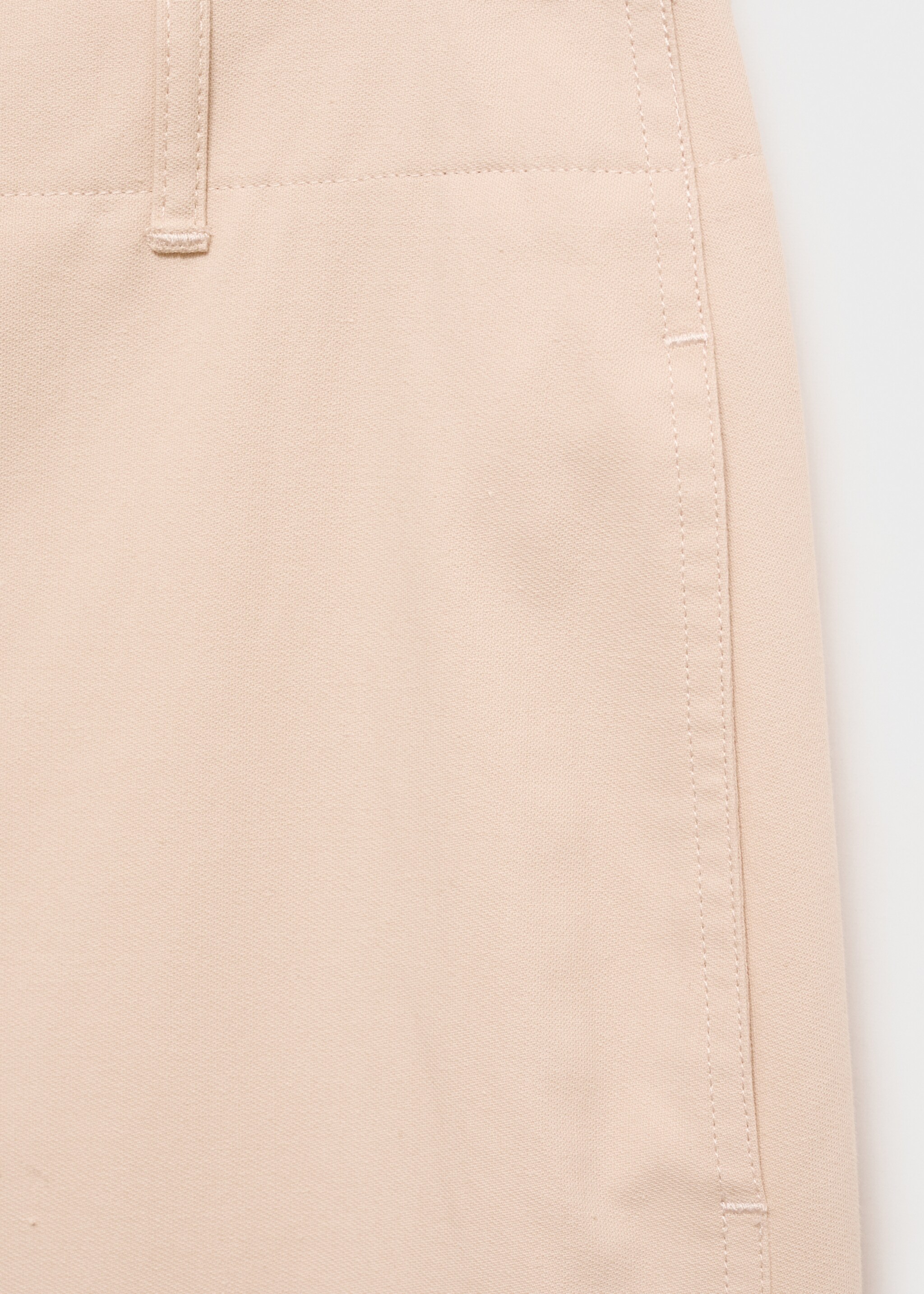 Pantalón algodón recto tiro medio - Detalle del artículo 0, Crudo. Ref: 87086359-00.