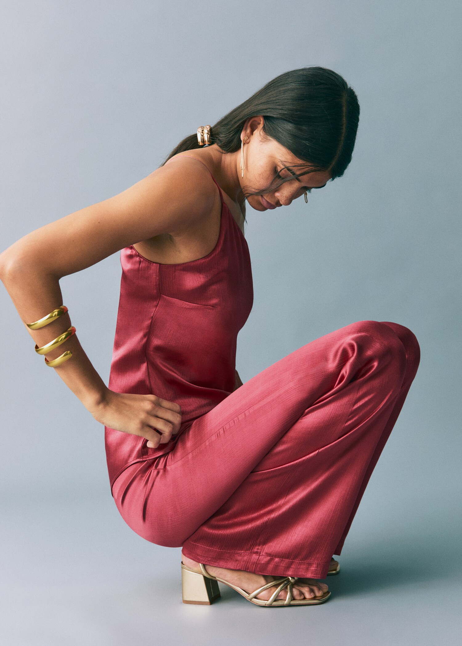 Pantalón recto satinado - Detalle del artículo 2