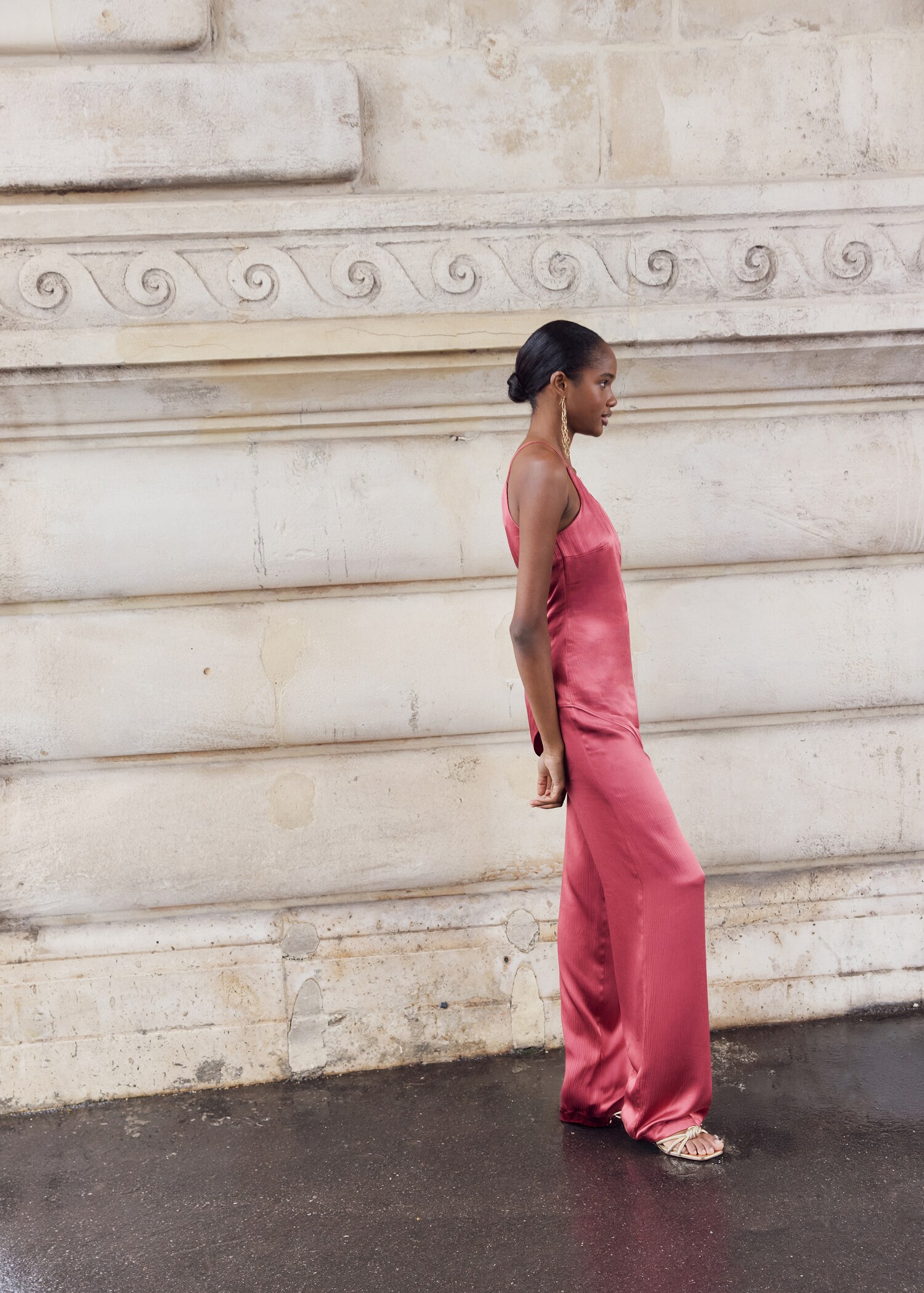 Pantalón recto satinado - Detalle del artículo 5