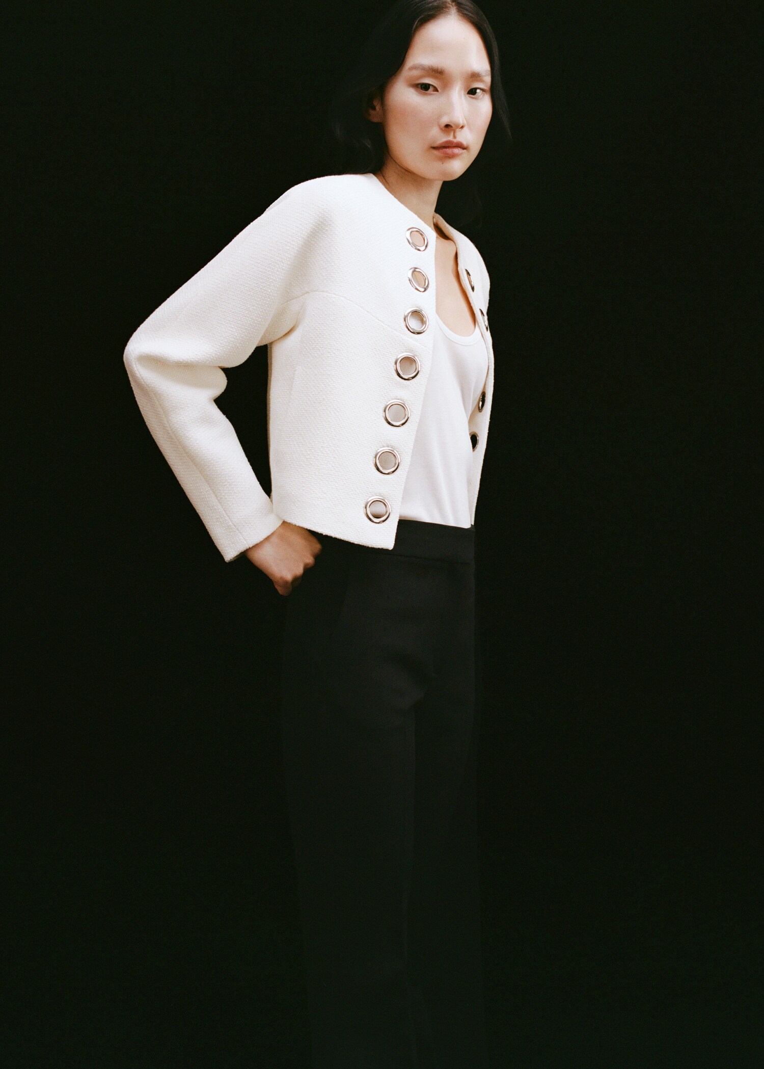 Cotton jacket with die-cut trim - Details of the article 6