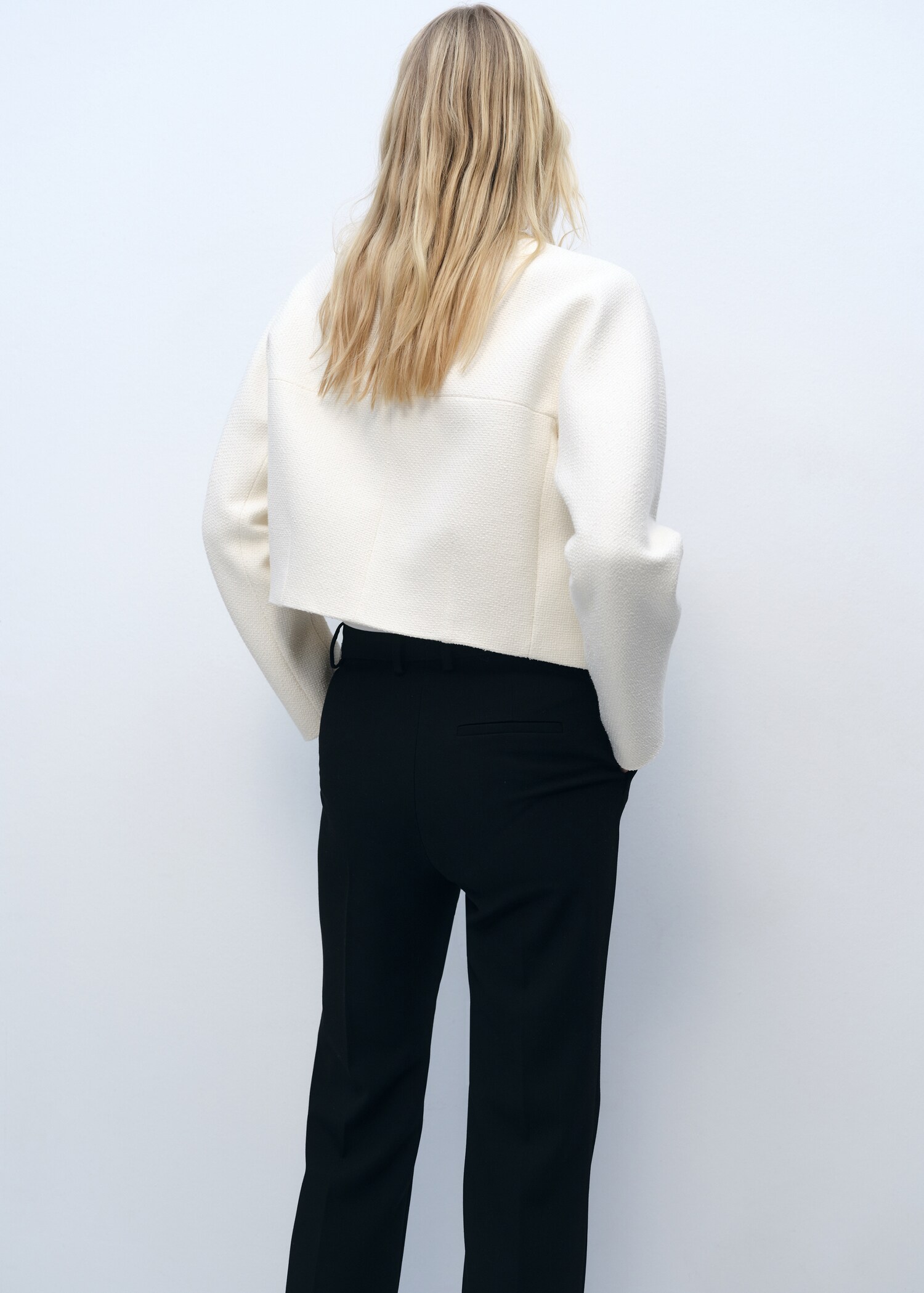 Cotton jacket with die-cut trim - Reverse of the article