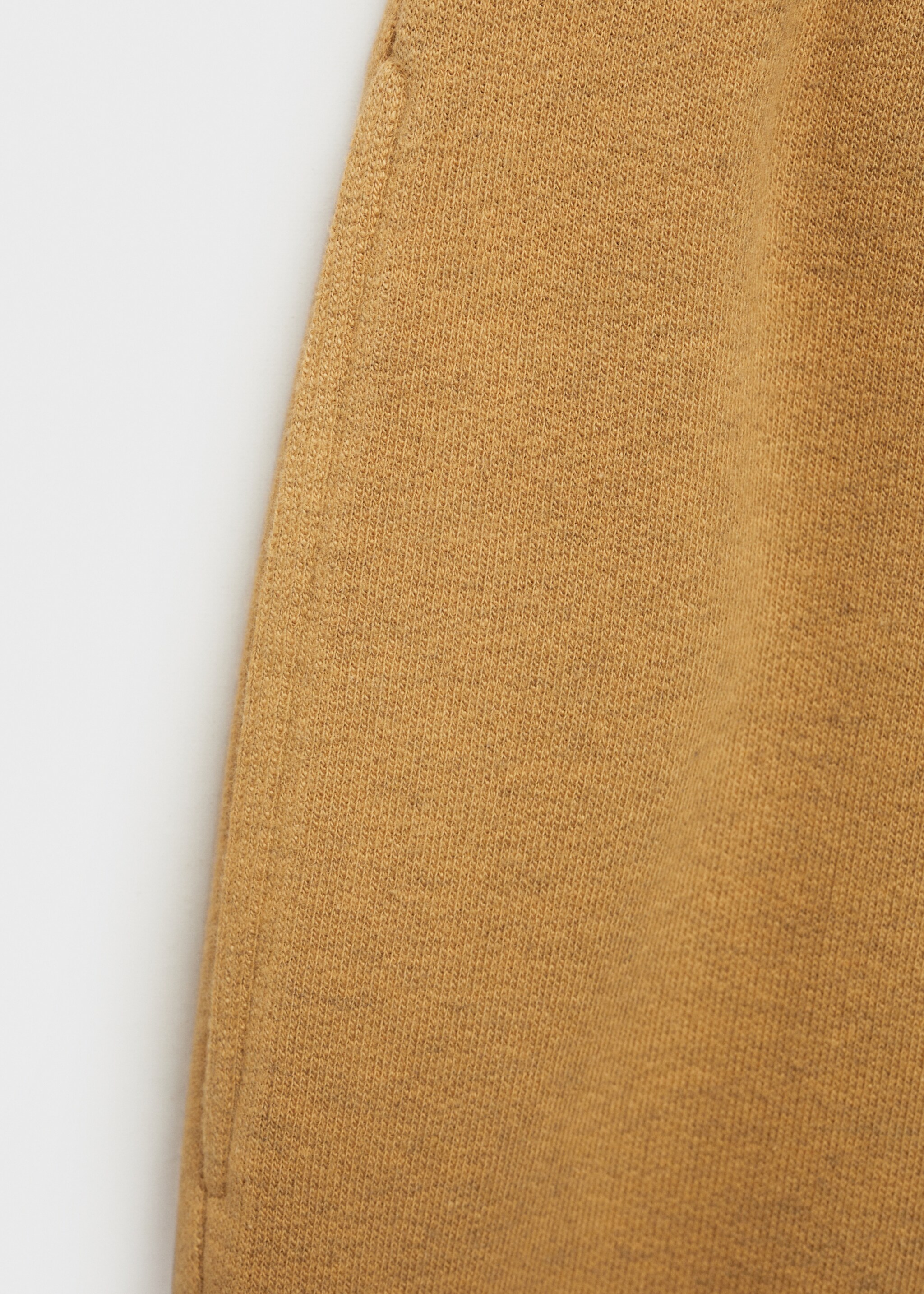 Heather fleece cotton trousers - Details of the article 8, Ochre. Ref: 87086709-00.