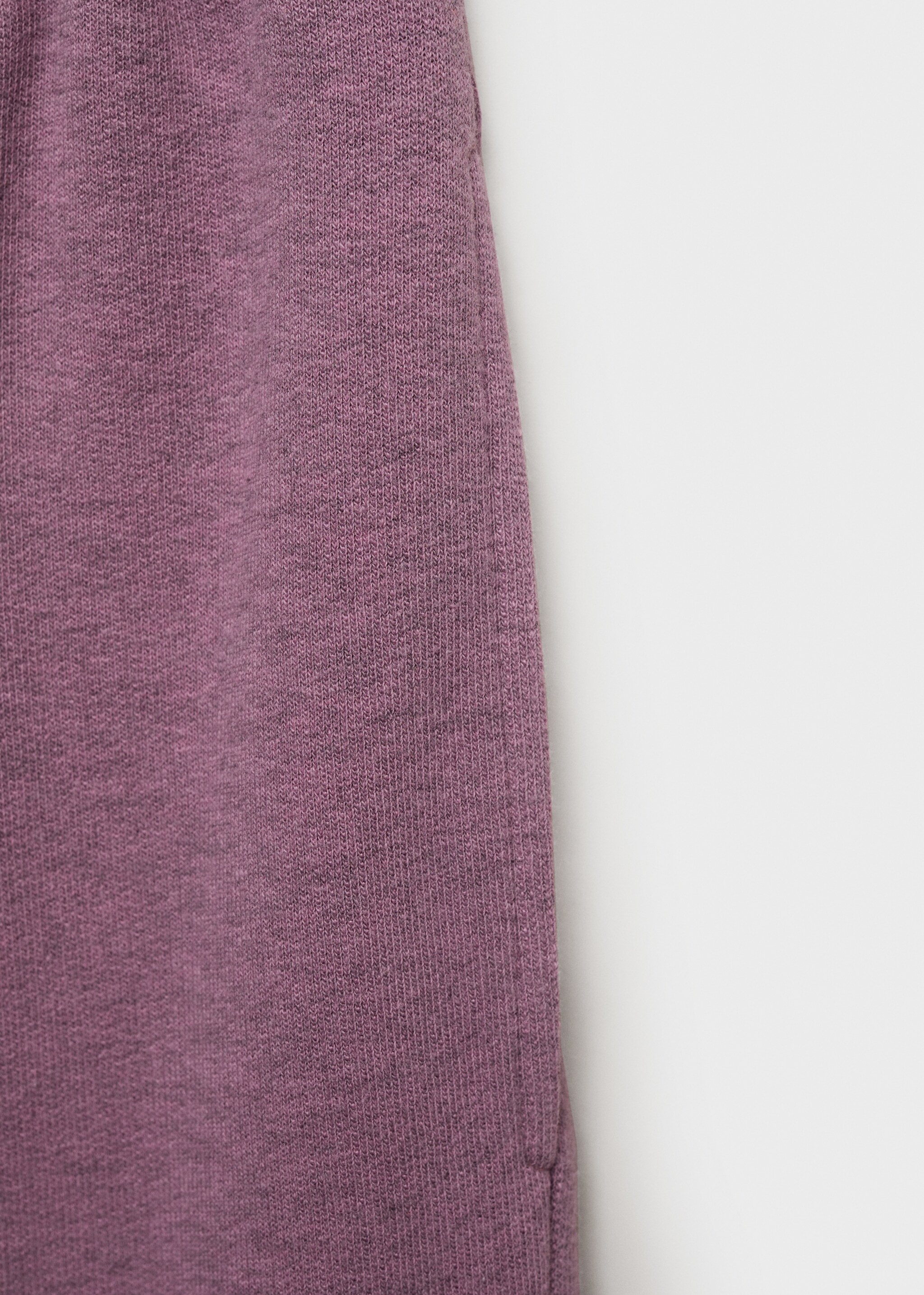 Heather fleece cotton trousers - Details of the article 0, Plum. Ref: 87086709-00.