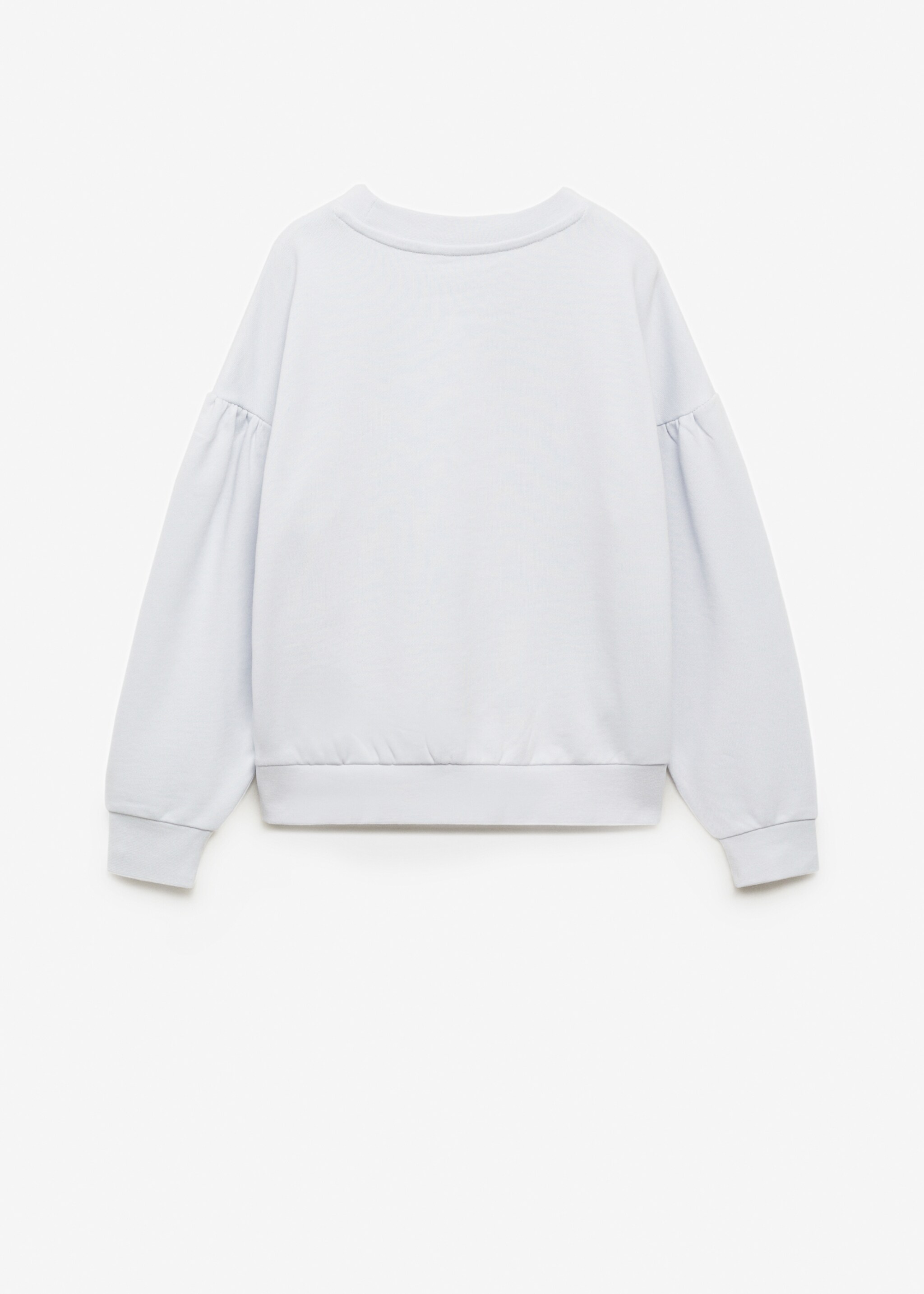 Sudadera algodón mensaje - Reverso del artículo, Azul celeste. Ref: 87086711-00.