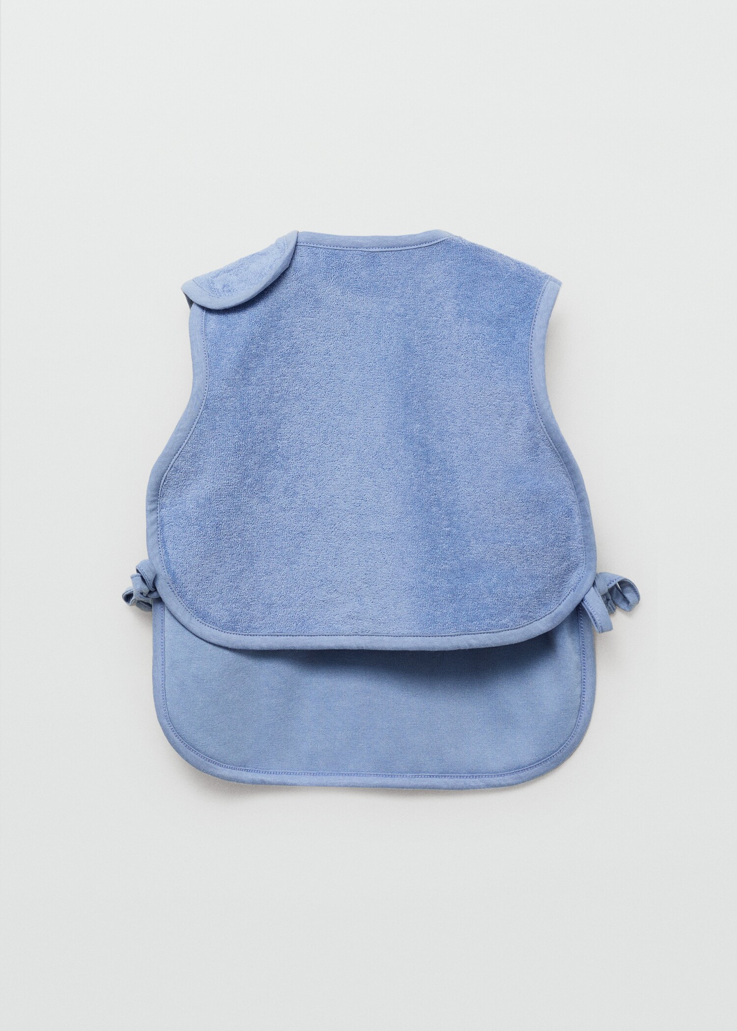 Terry cloth bib with embroidered details - Medium plane