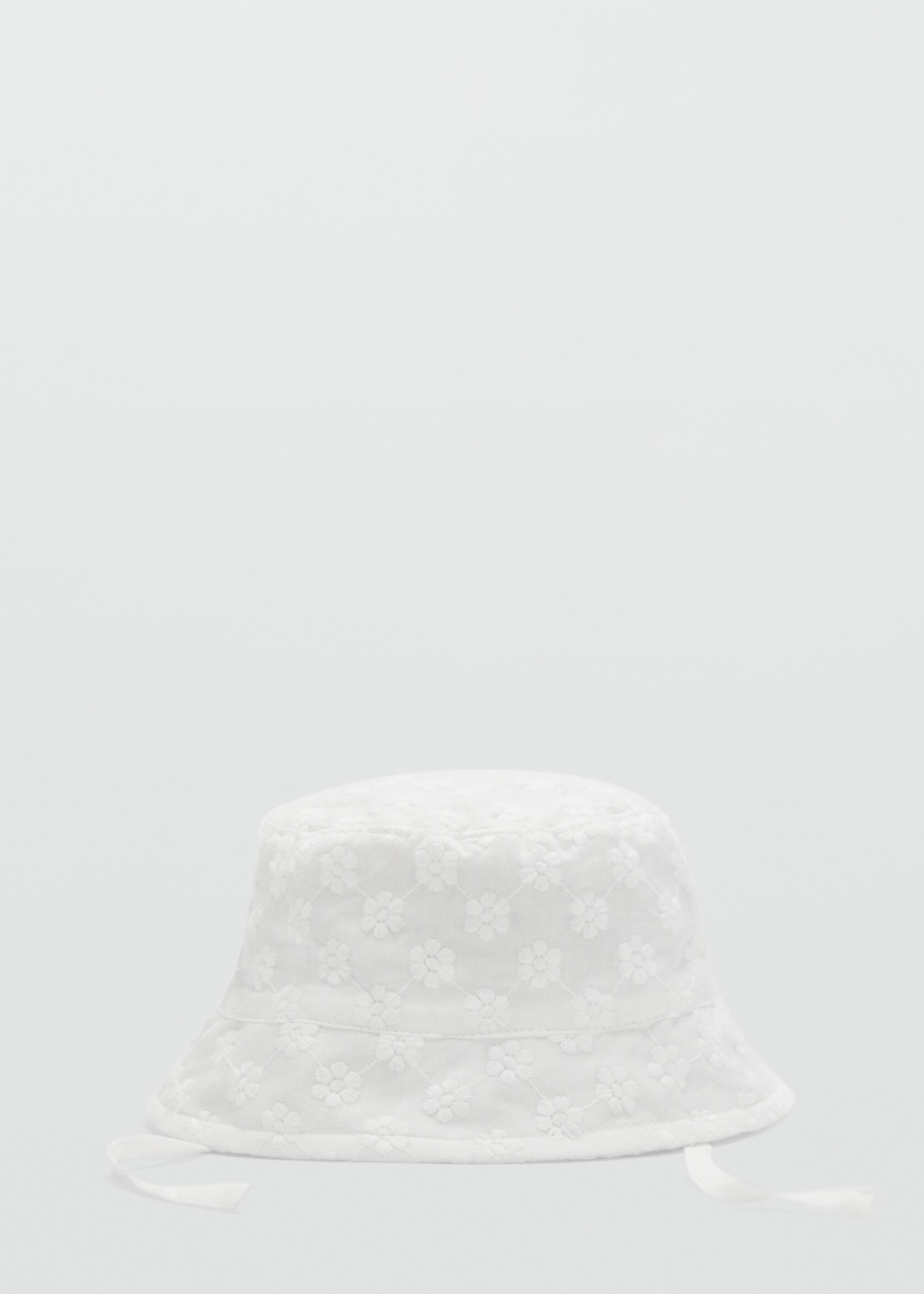 Broderad bucketmössa - Artikel utan modell, Vit. Ref: 87086721-00.