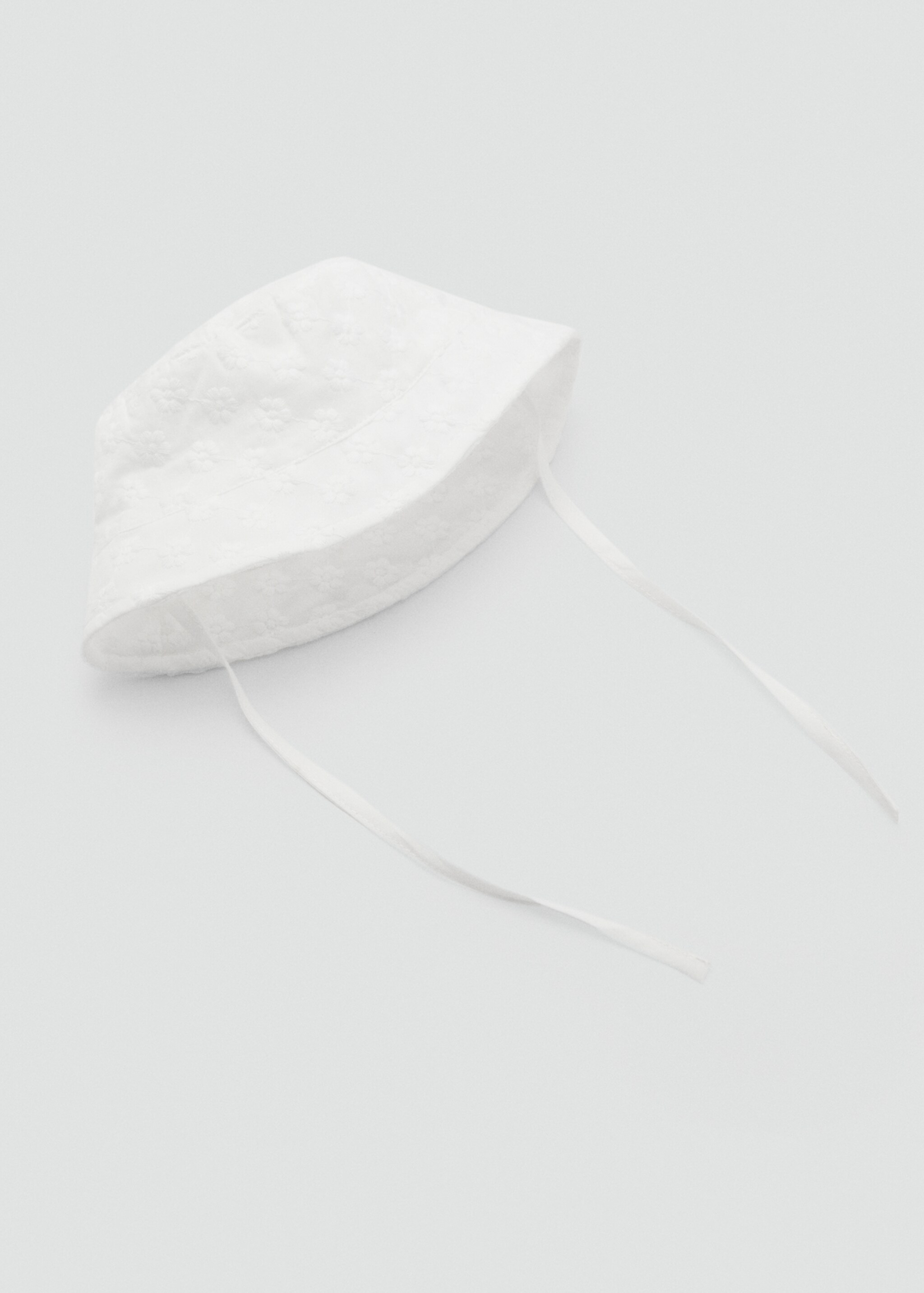 Broderad bucketmössa - Detaljer om artikeln 1, Vit. Ref: 87086721-00.