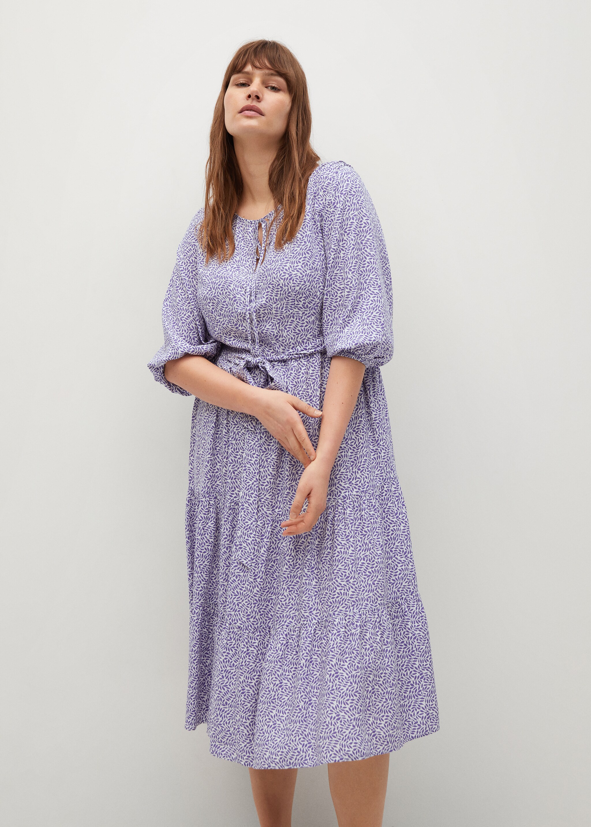 Flowy flower printed dress - Medium plane