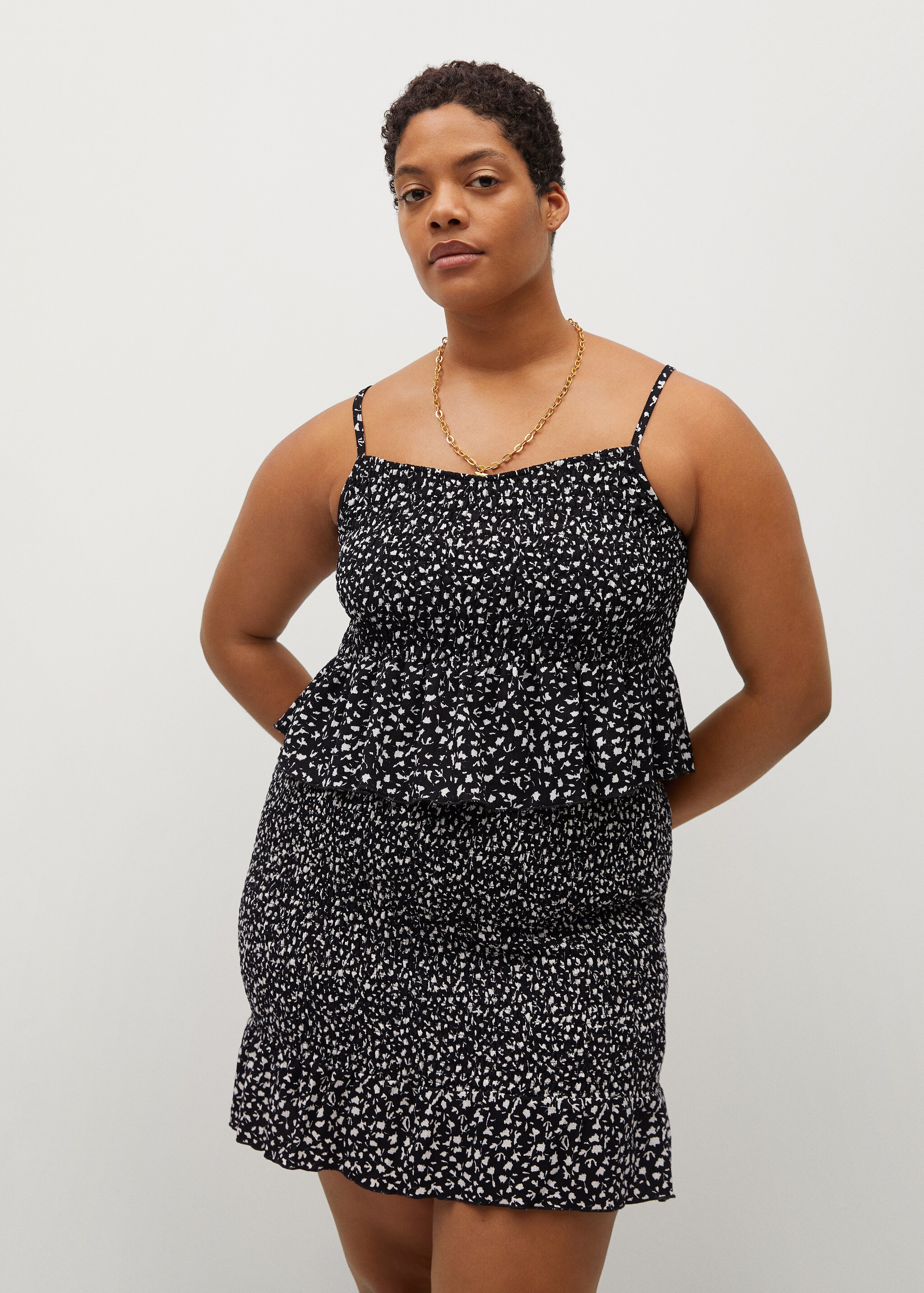 Short pleated skirt - Medium plane