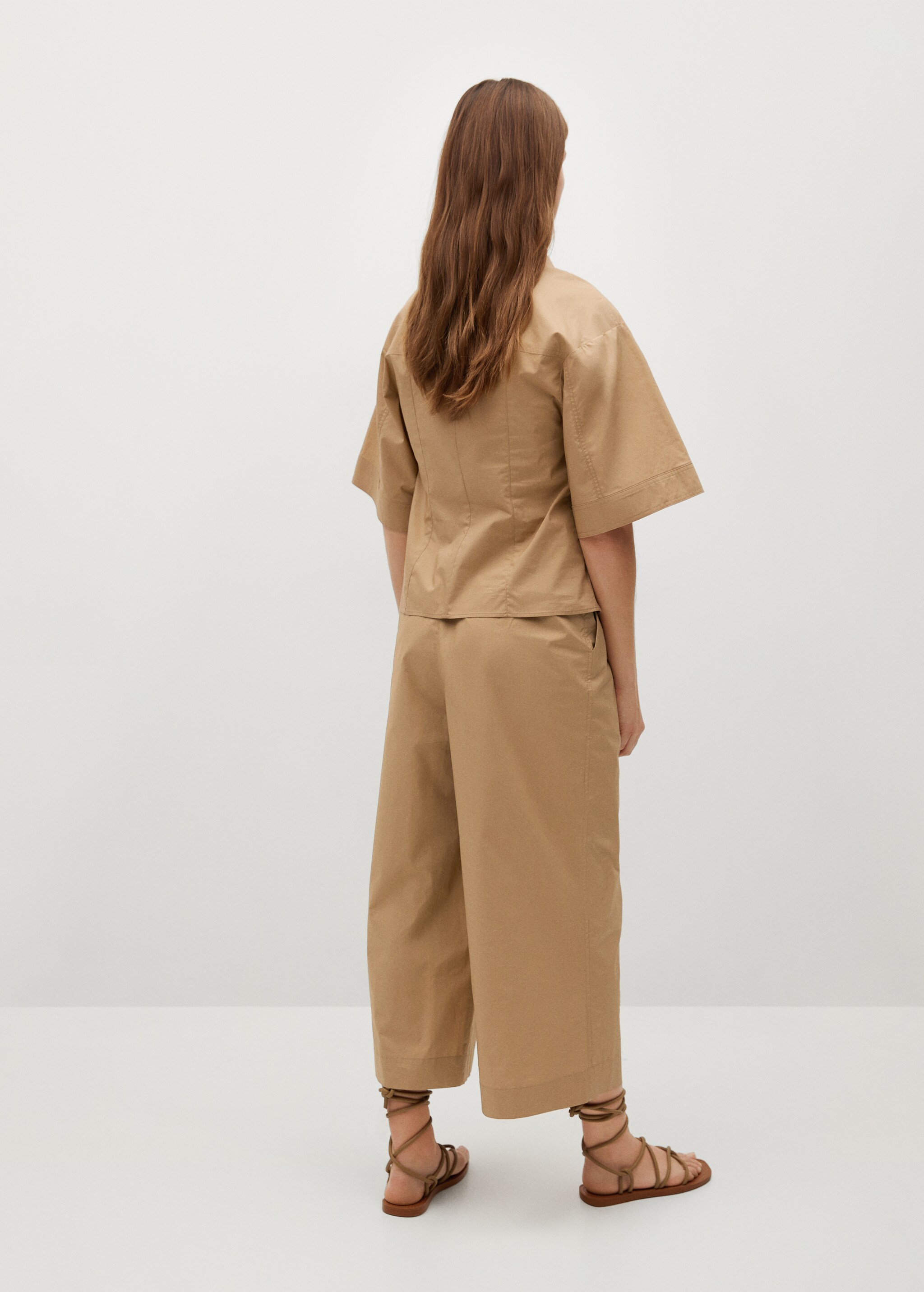 Cotton culotte trousers - Reverse of the article