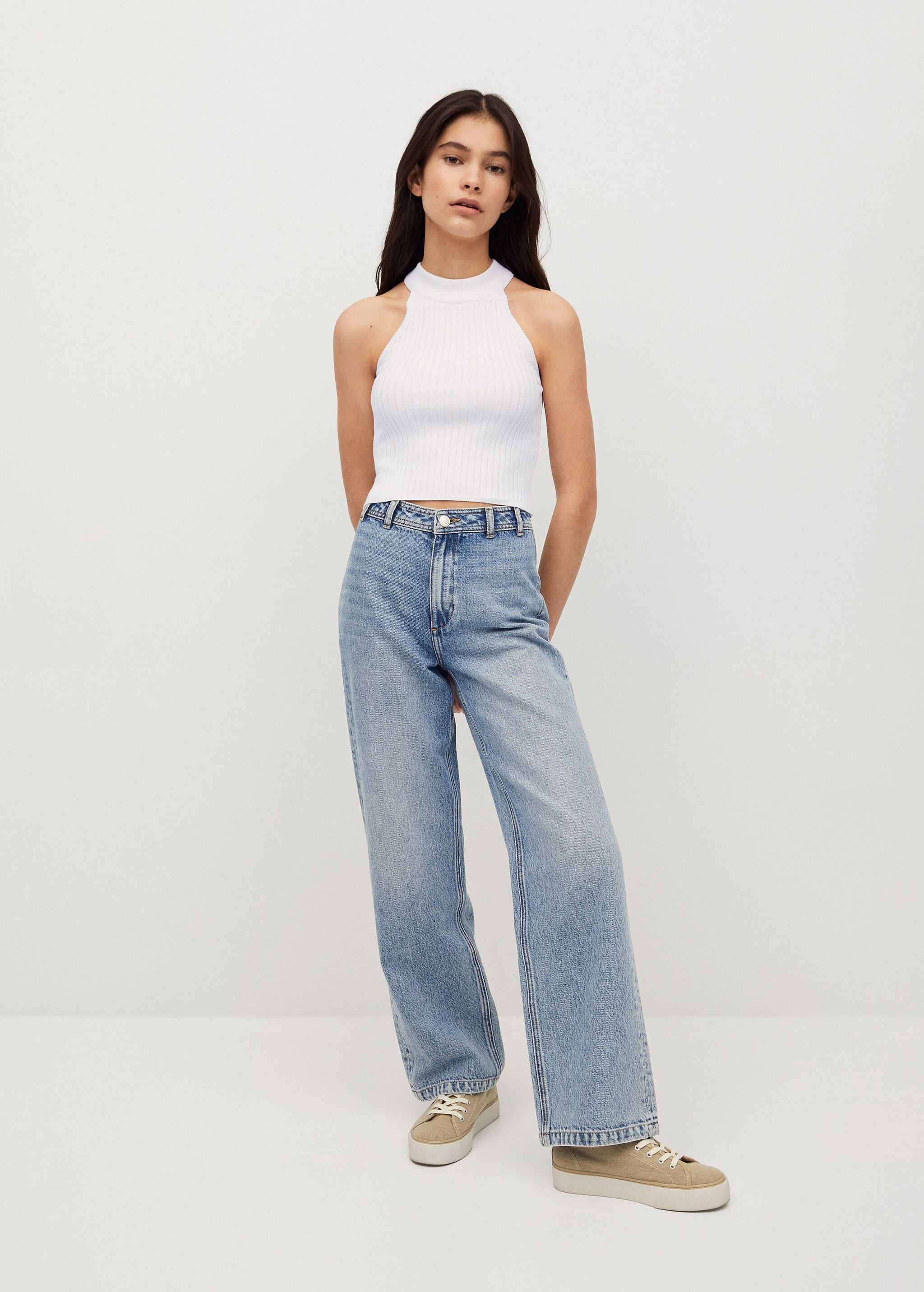 Ribbed halter neck top - Medium plane