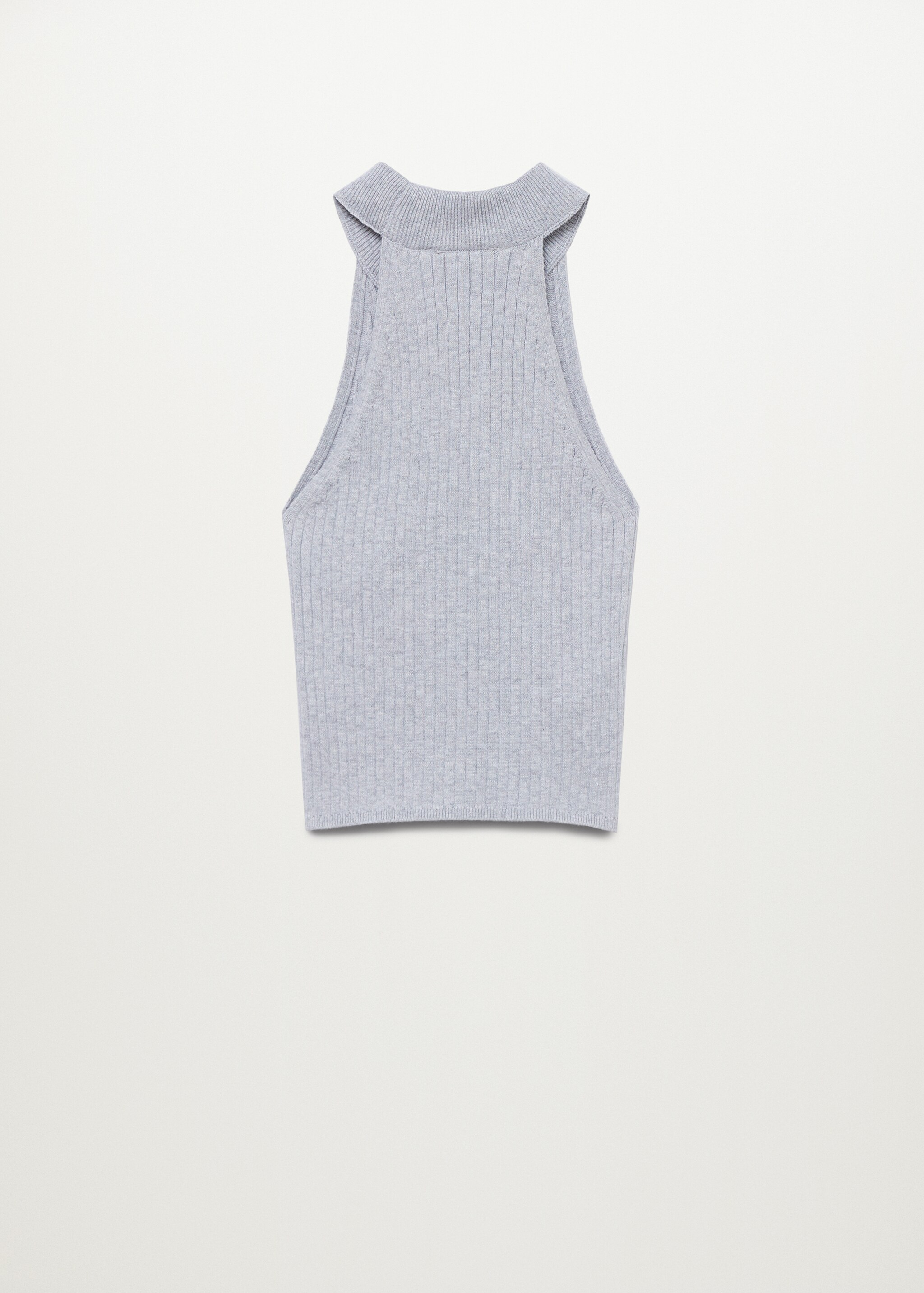 Ribbed halter neck top - Reverse of the article