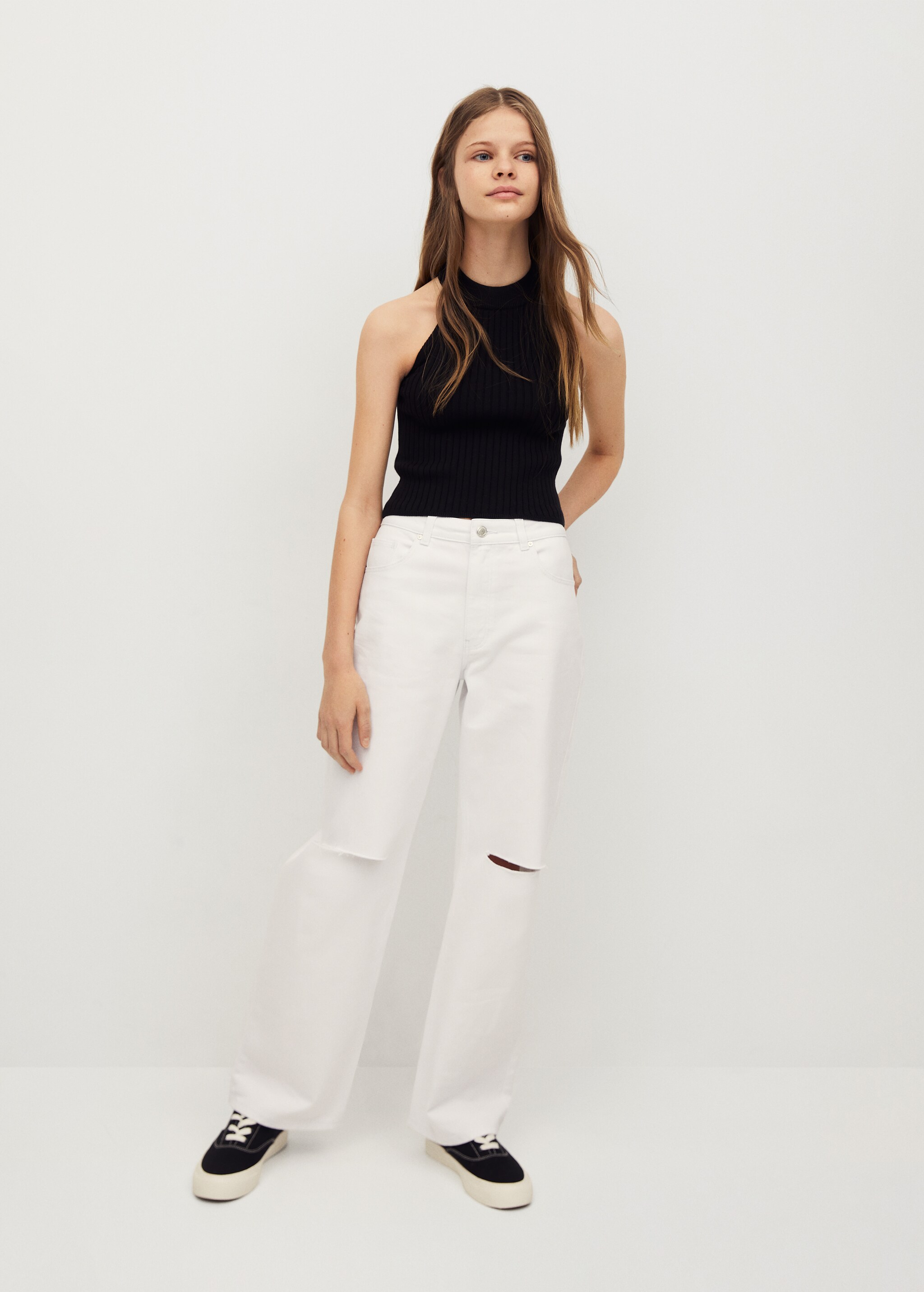 Ribbed halter neck top - Medium plane