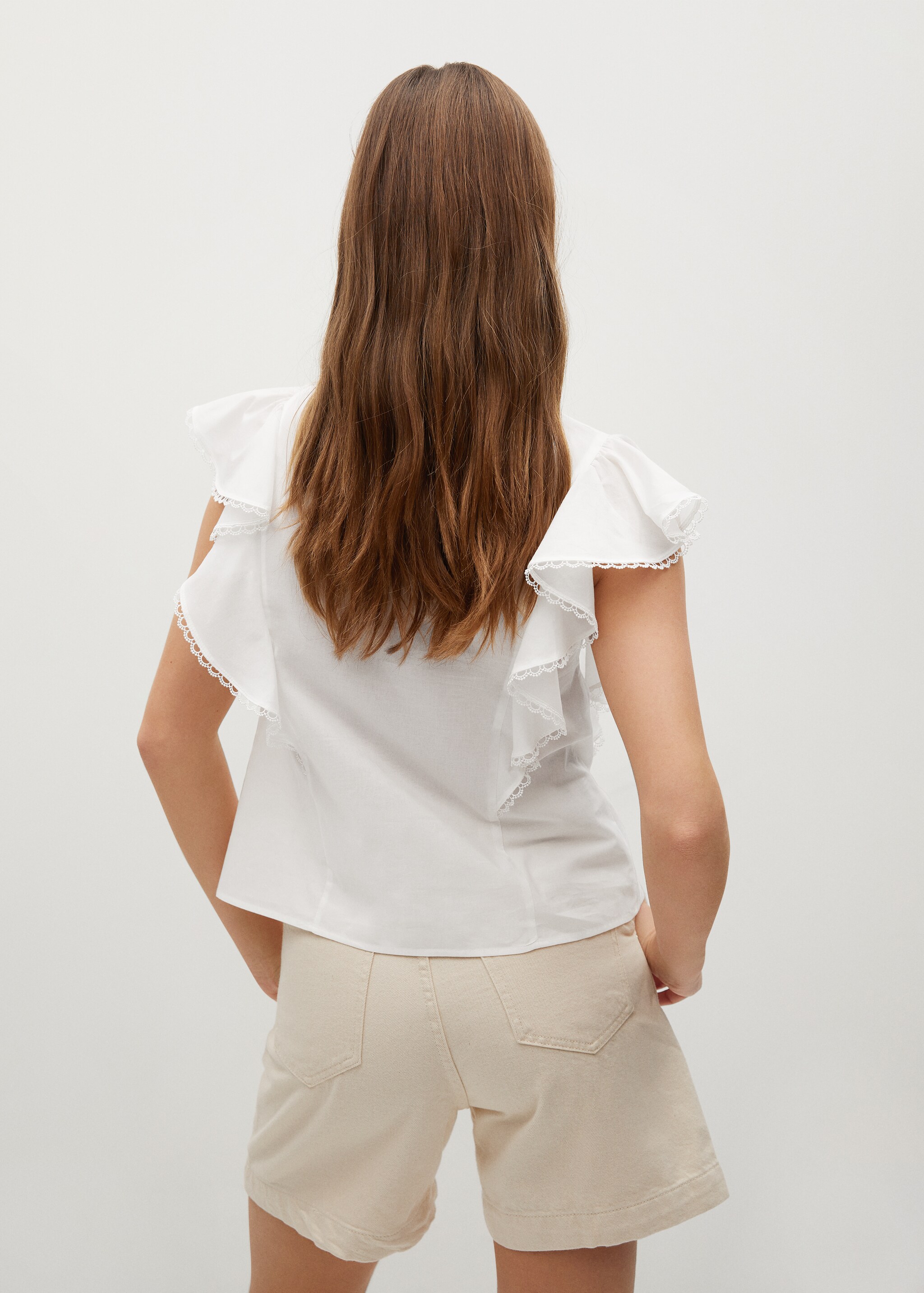 Blusa algodón orgánico volantes - Reverso del artículo