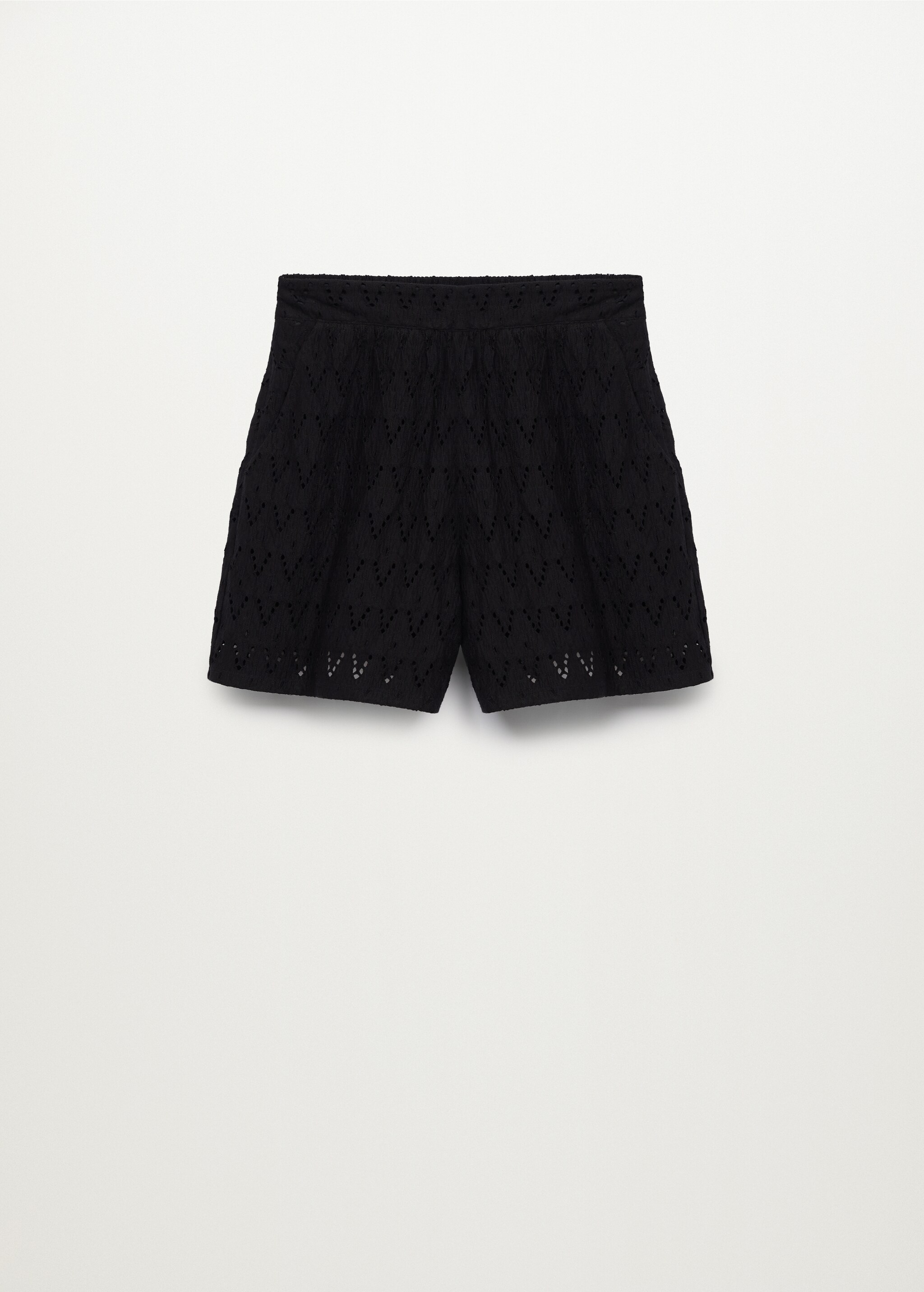 Strick-Baumwollshorts mit Lochmuster - Artikel ohne Model