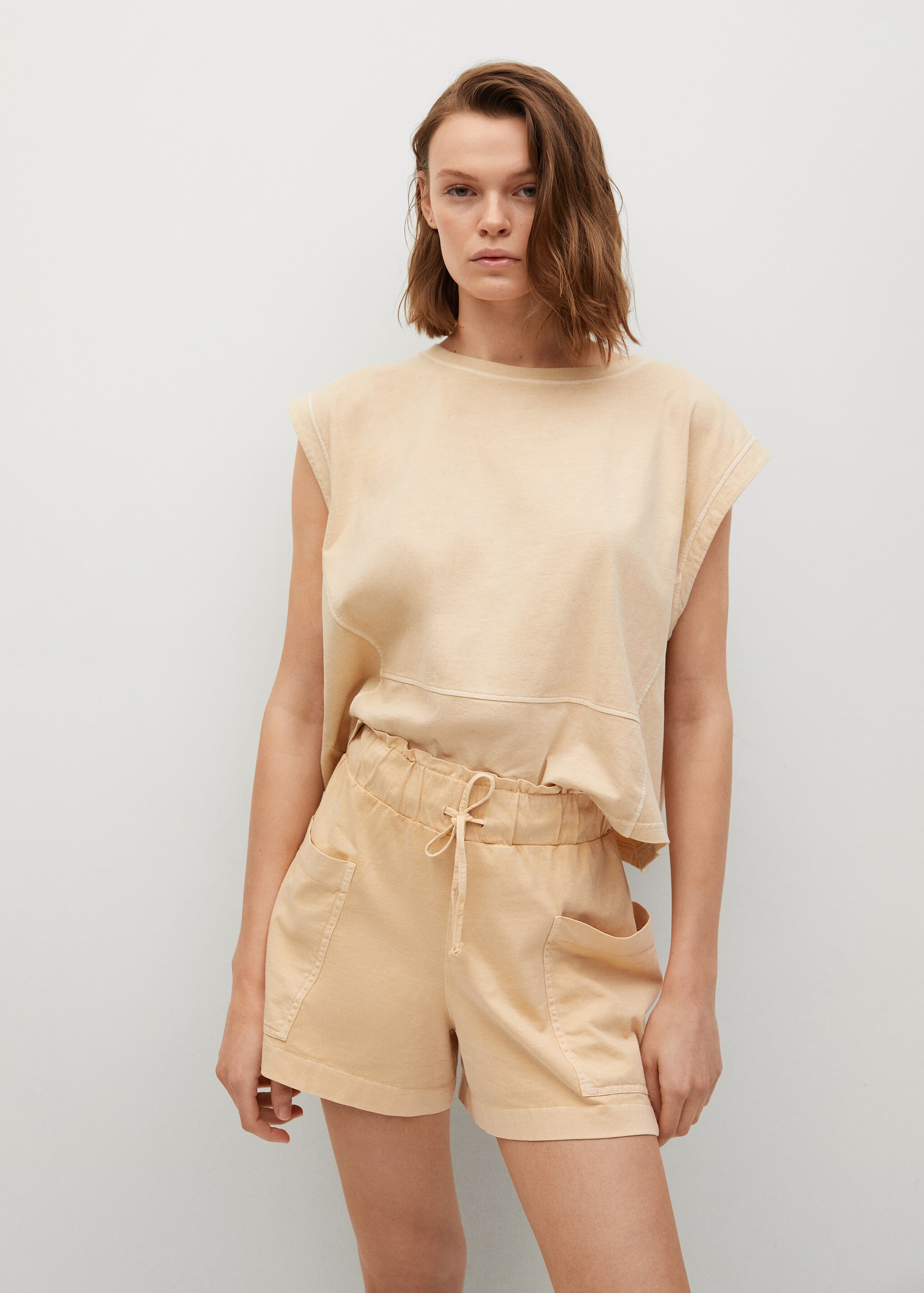 Mineral dye cotton shorts - Details of the article 2