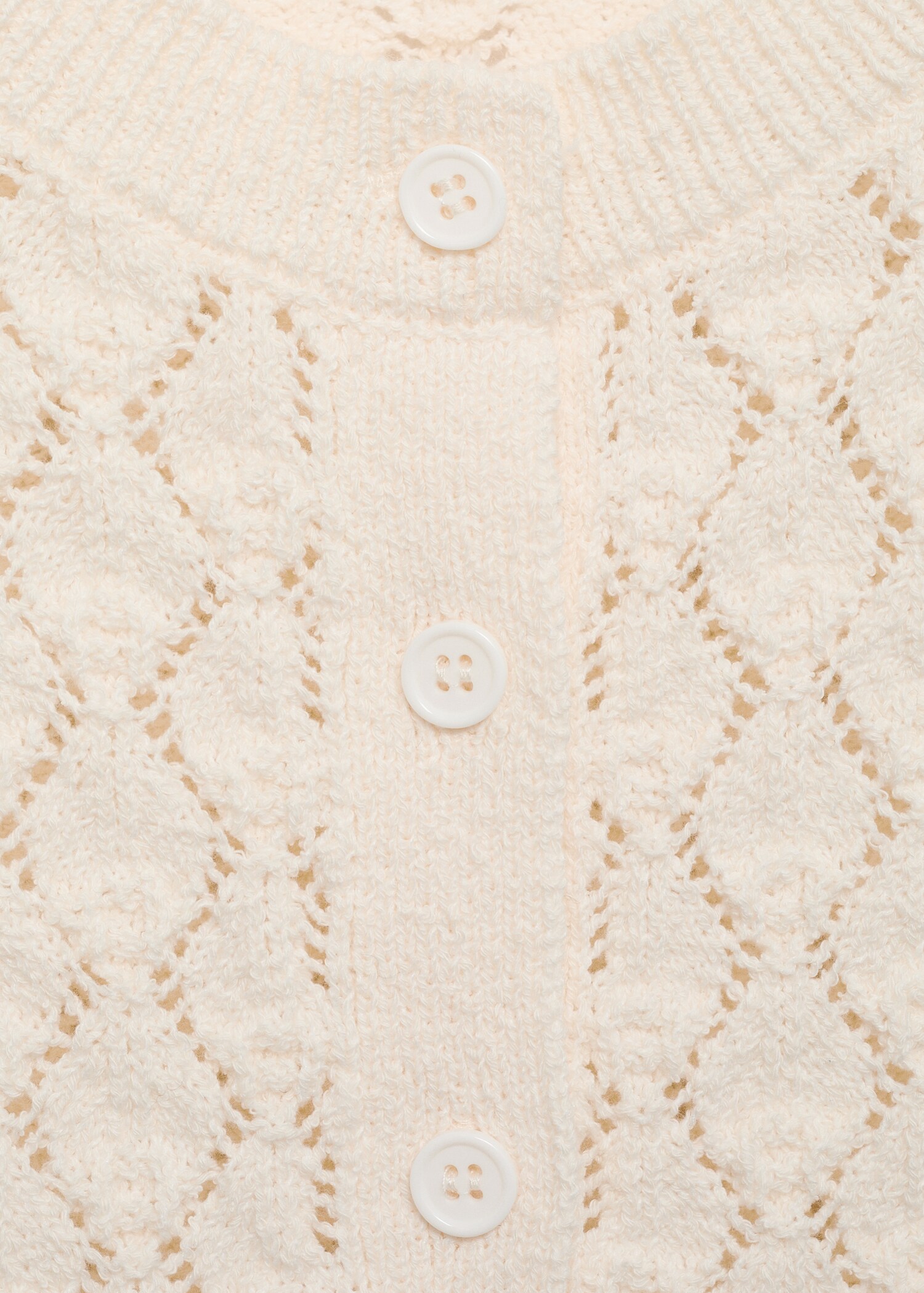 Kurzärmliger Cardigan mit Lochmuster - Detail des Artikels 8