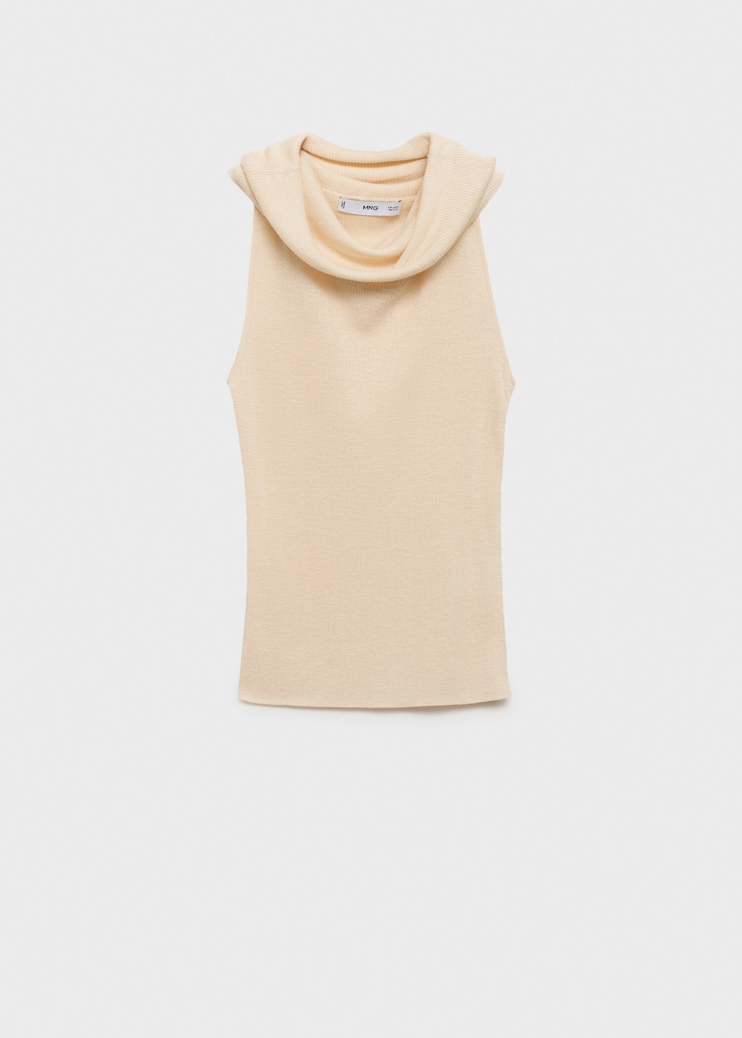 Úpletový top s řasením na výstřihu - Zboží bez modelu