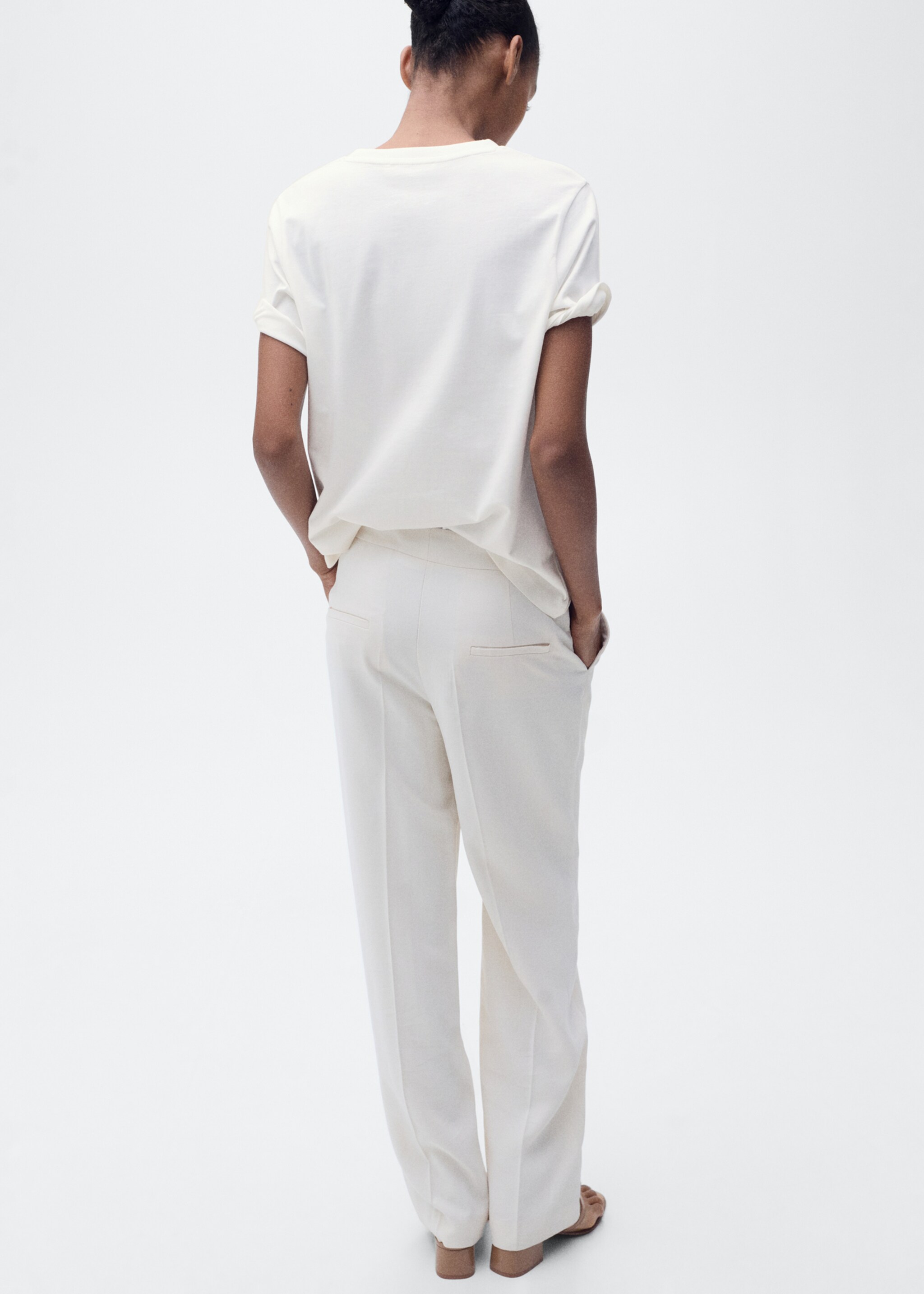 Short-sleeved printed t-shirt - Reverse of the article, Red. Ref: 87087177-00.