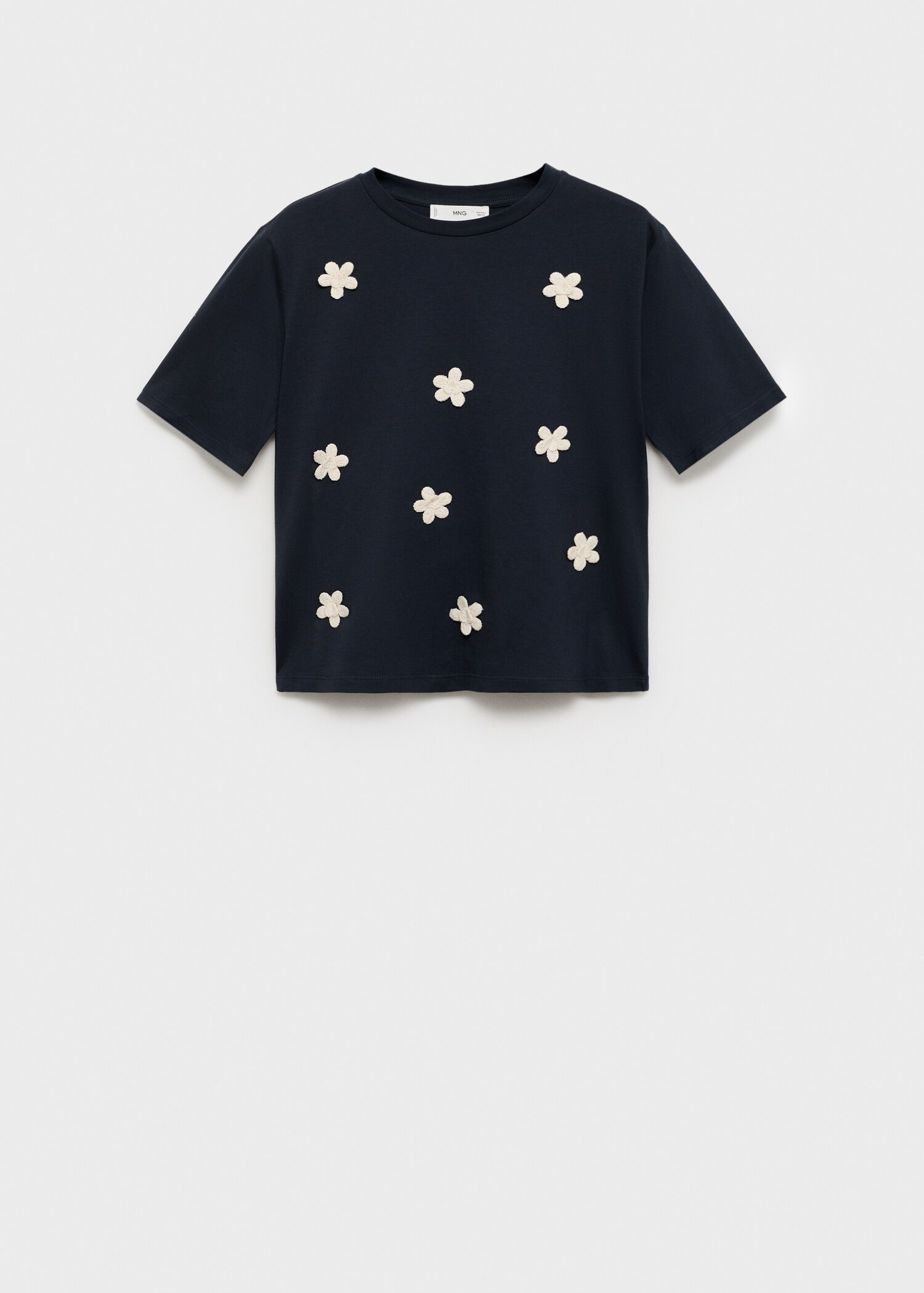 Samarreta màniga curta aplic flors - Article sense model