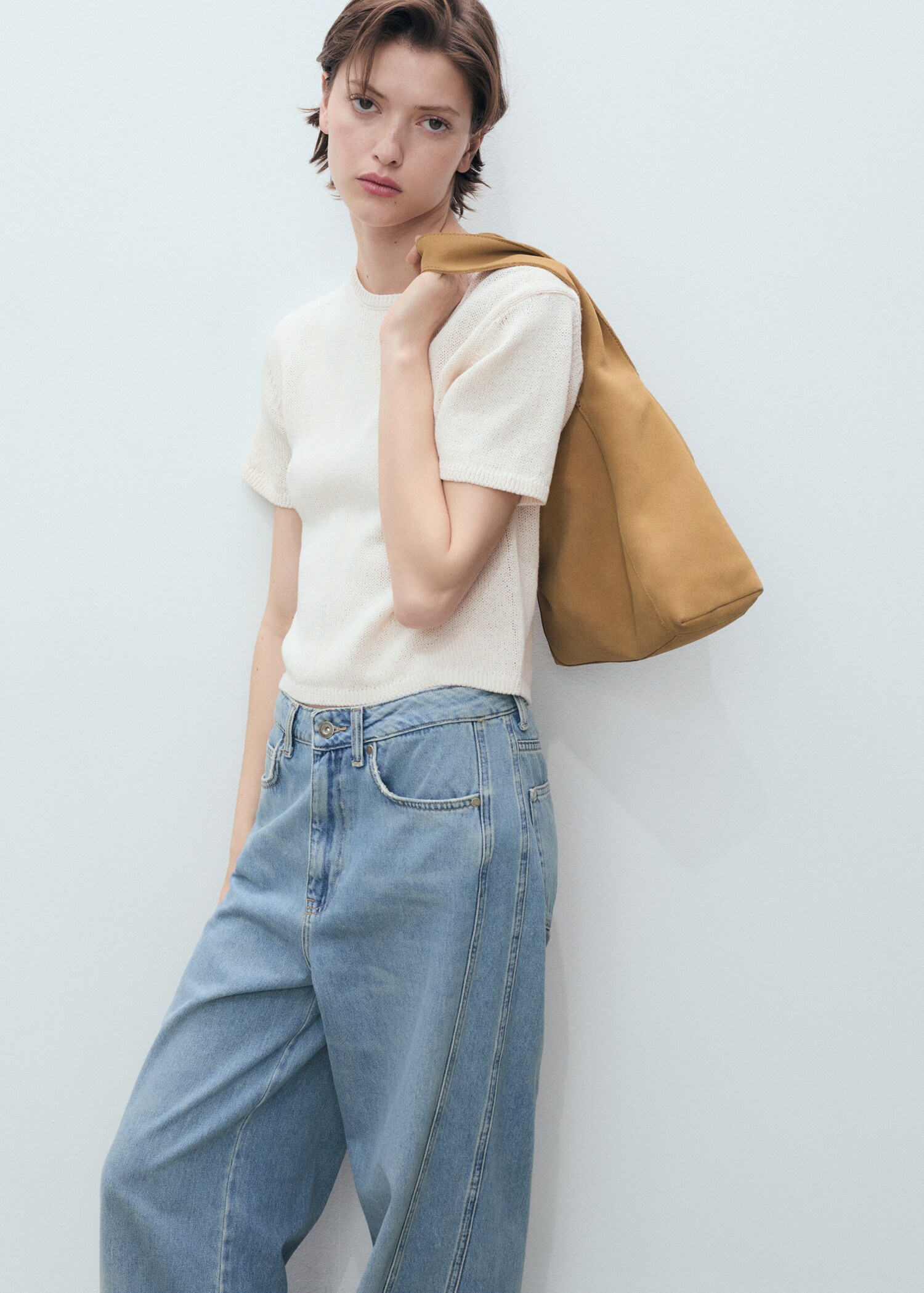 Wideleg mid-rise jeans - Details of the article 1