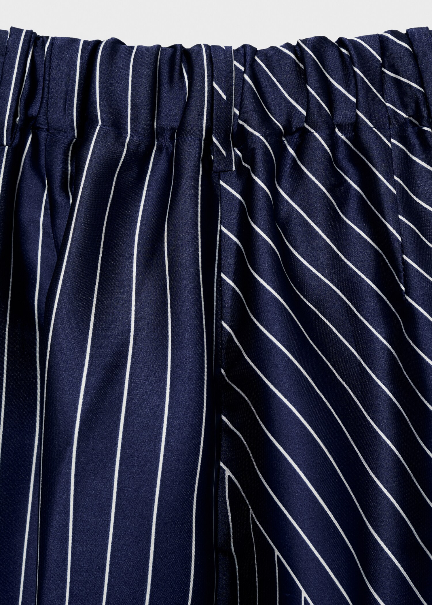 Satin trousers with combined stripes - Details of the article 0