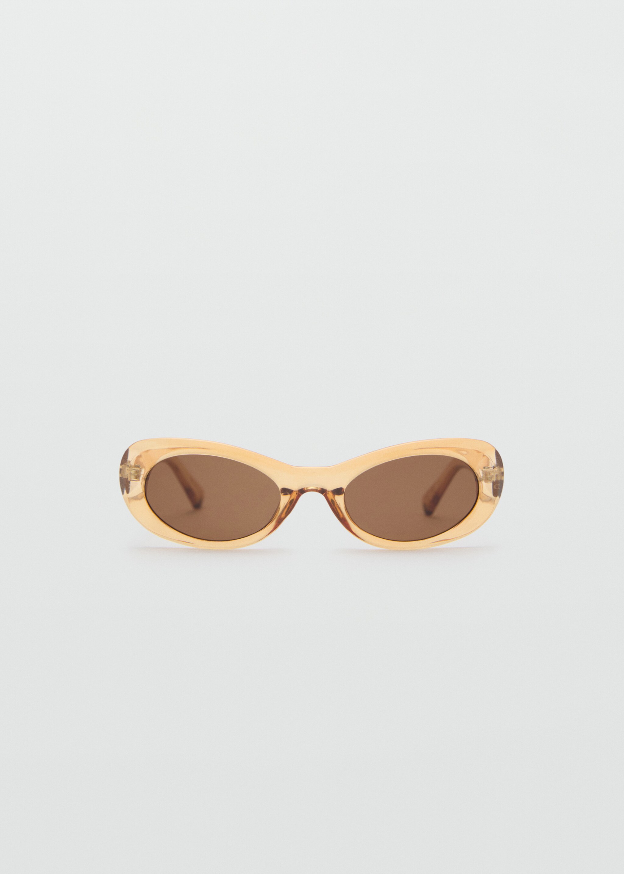 Oval-frame sunglasses - Article without model, Pastel Yellow. Ref: 87087669-00.