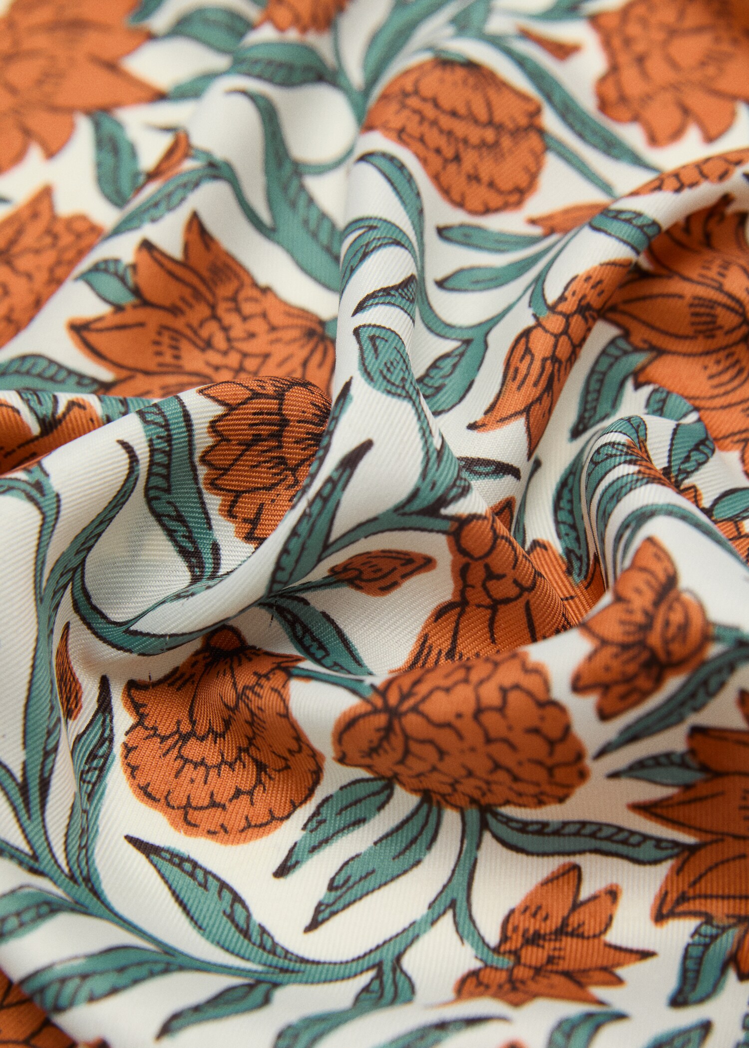 Sjaal met bloemenprint - Middenvlak