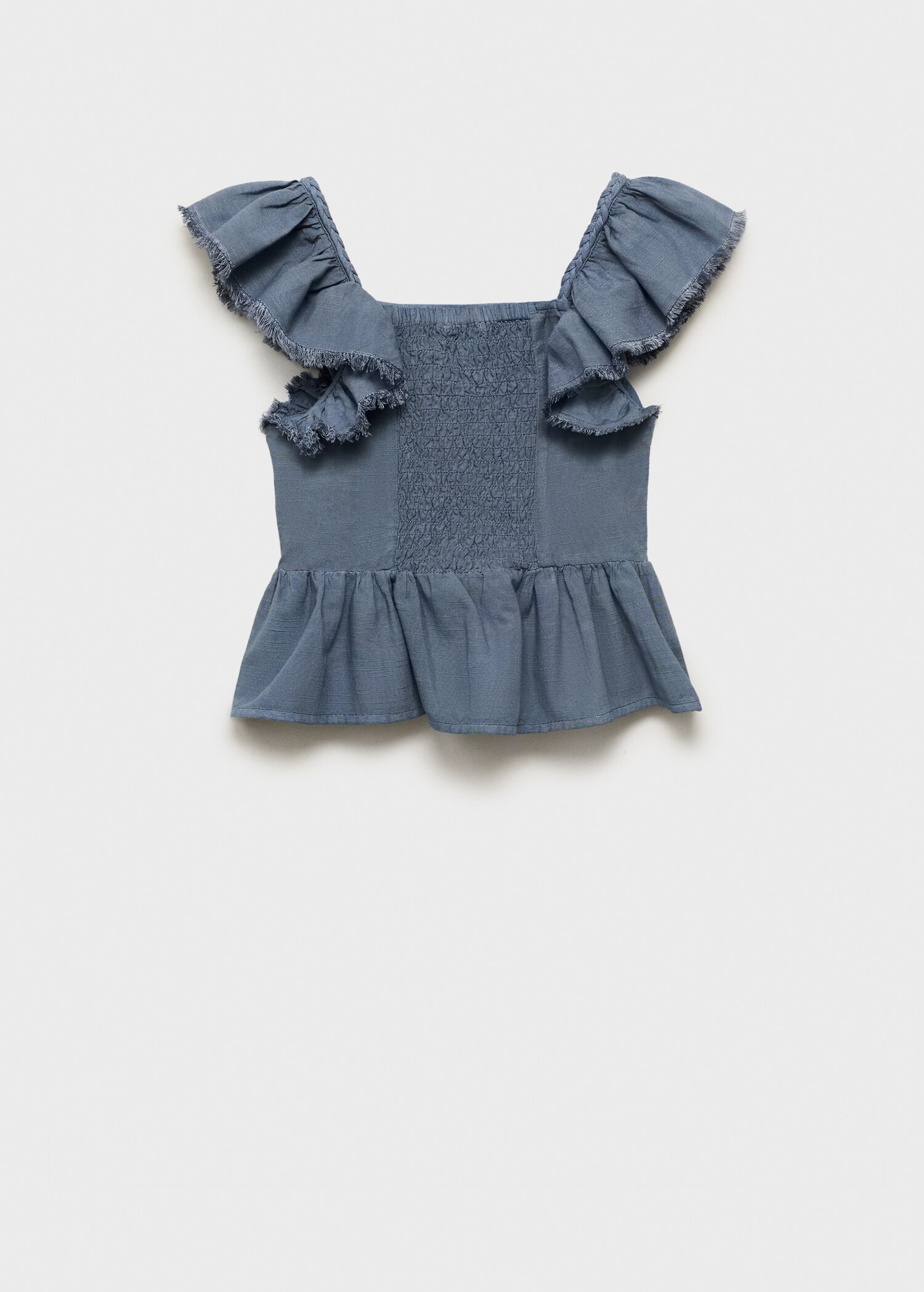 Ruched blouse with ruffles - Reverse of the article