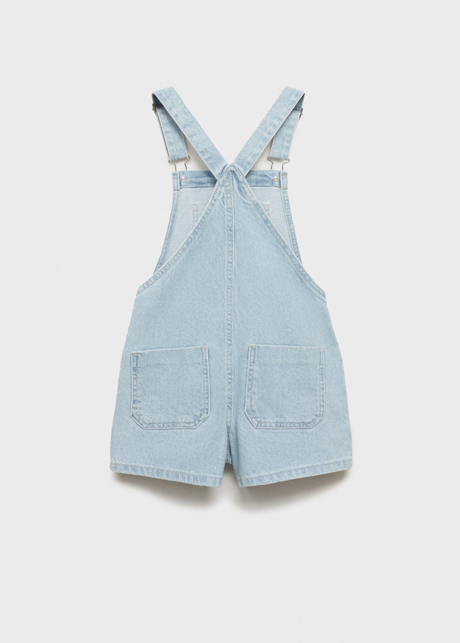 Kurzer Jeans-Latzhose - Rückseite des Artikels