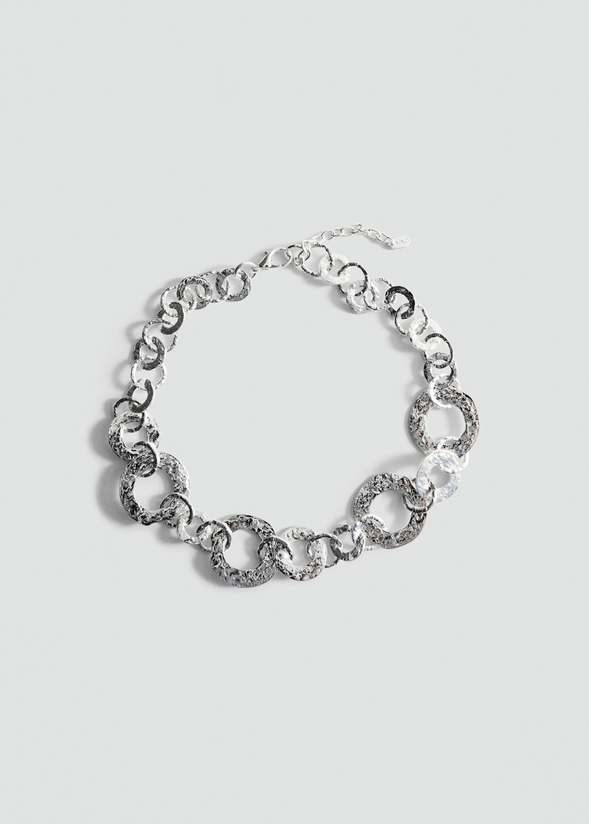Combined metal-hoop necklace - Article without model, Silver. Ref: 87087707-00.