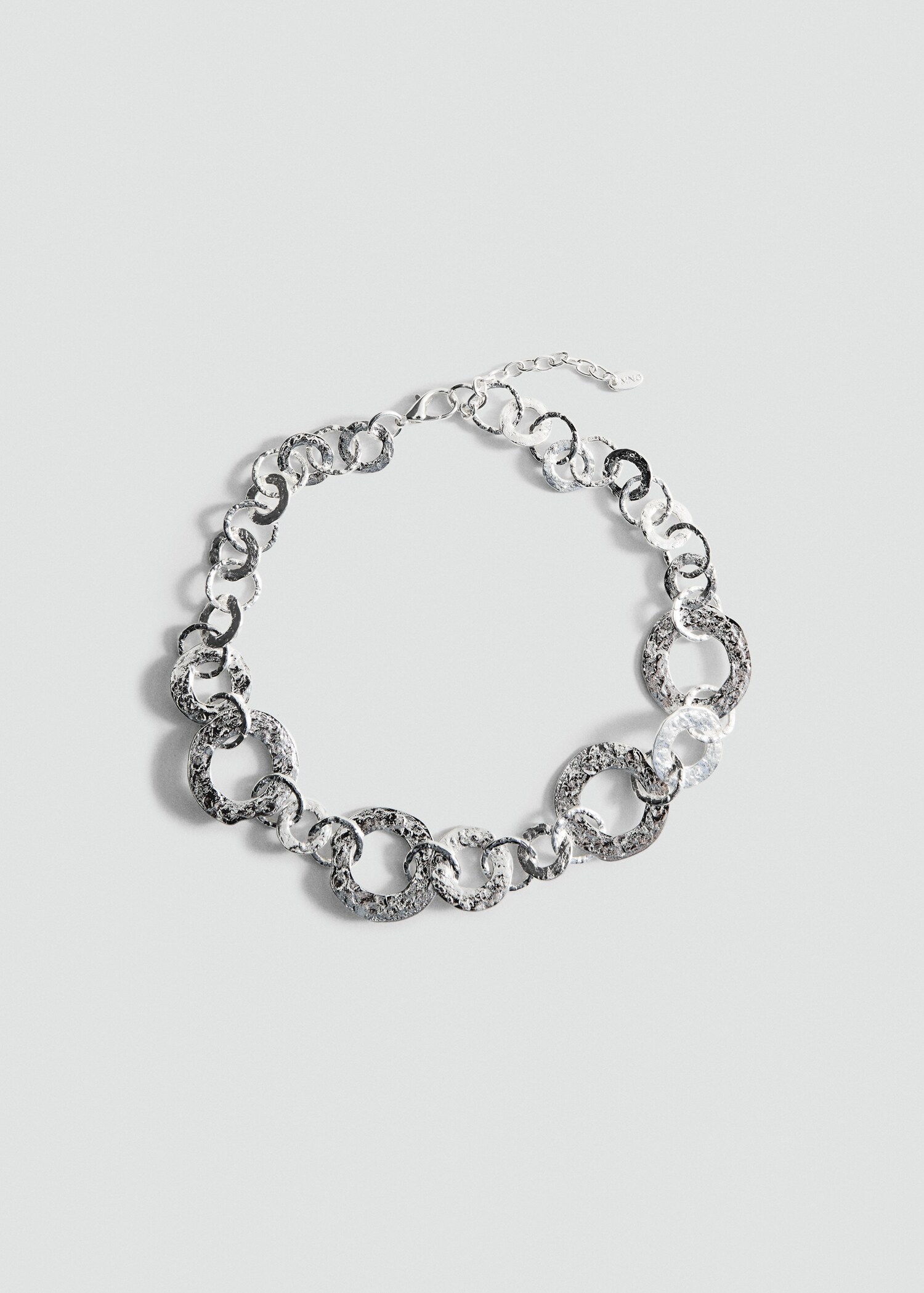 Combined metal-hoop necklace - Article without model