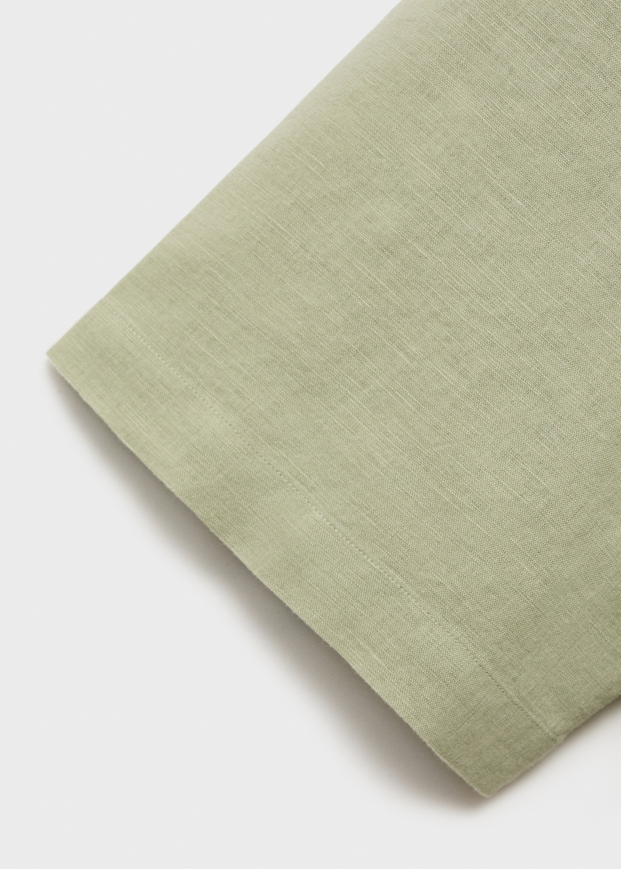 Kurzärmliges Leinenhemd - Detail des Artikels 0, Pastellgrün. Ref: 87087889-00.