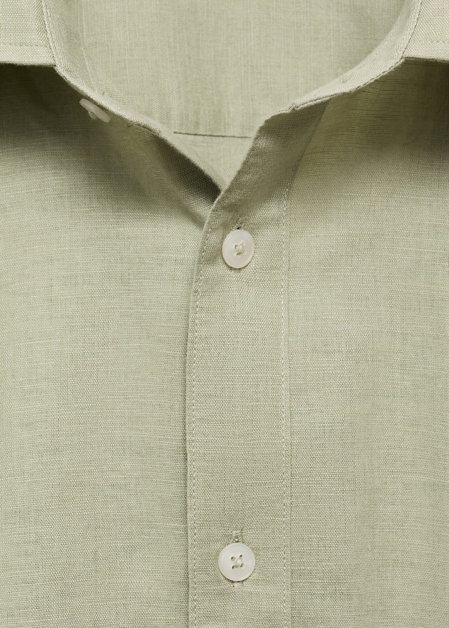 Kurzärmliges Leinenhemd - Detail des Artikels 8