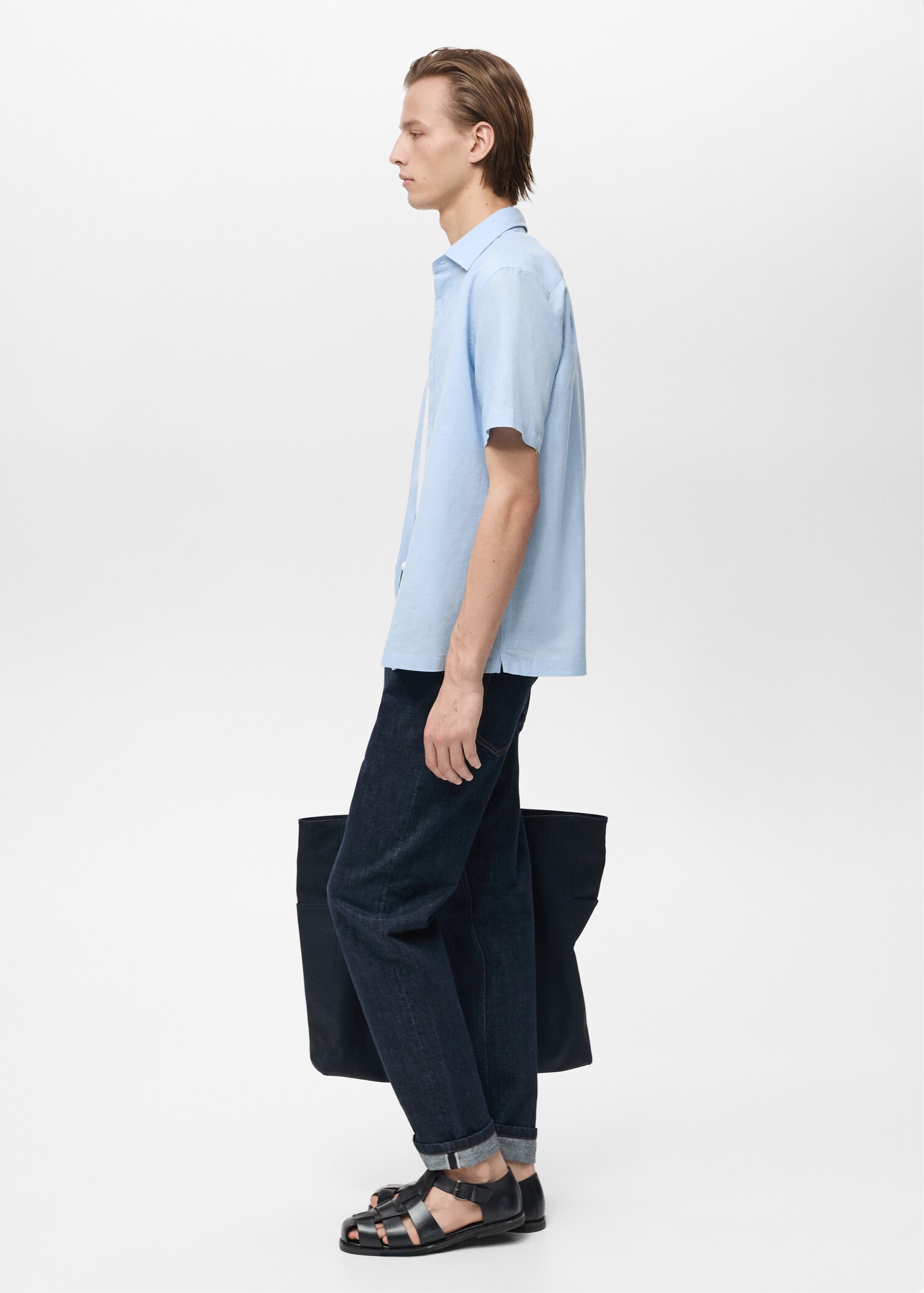 Kurzärmliges Leinenhemd - Detail des Artikels 2