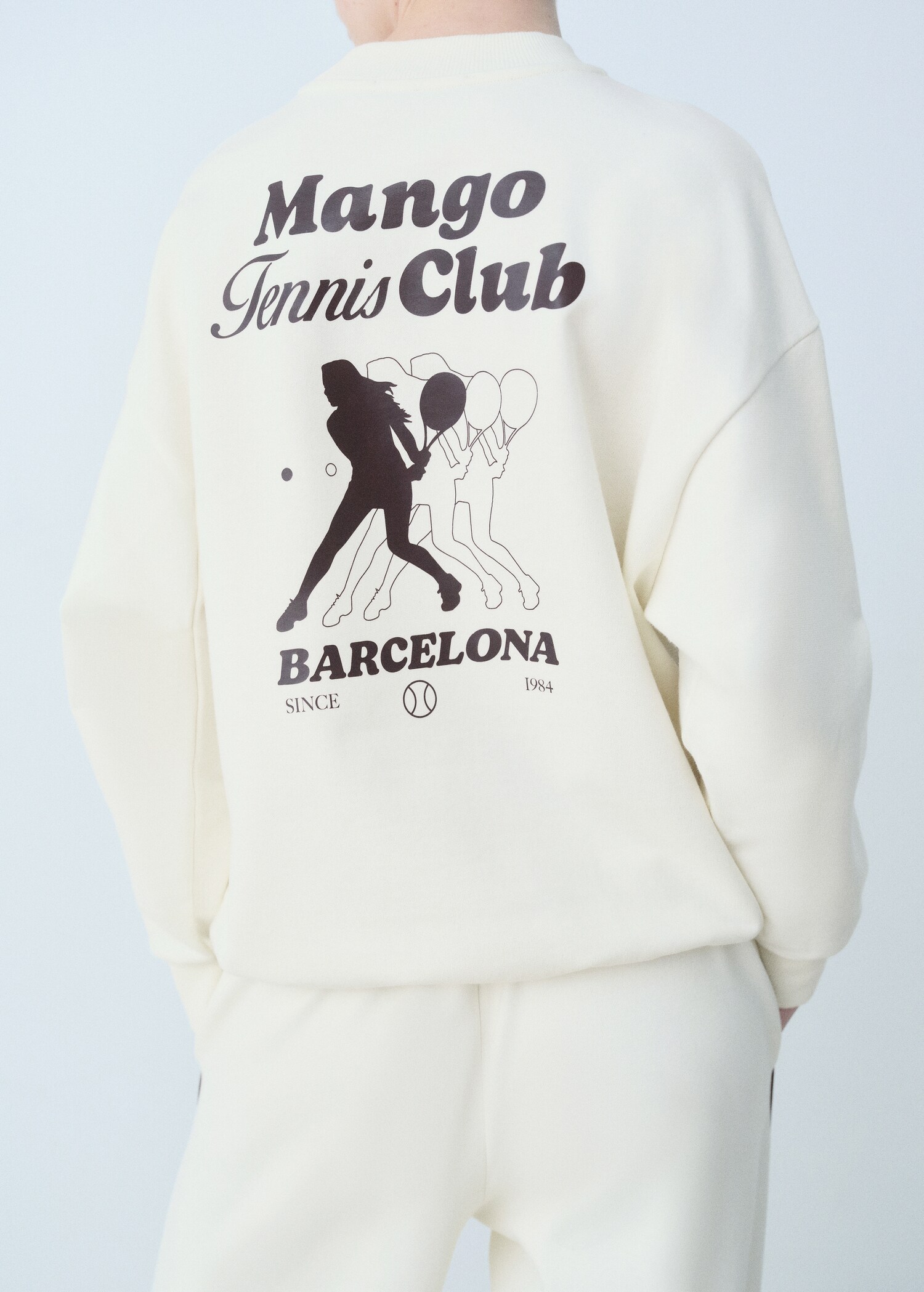 Sweat-shirt coton message imprimé - Verso de l’article