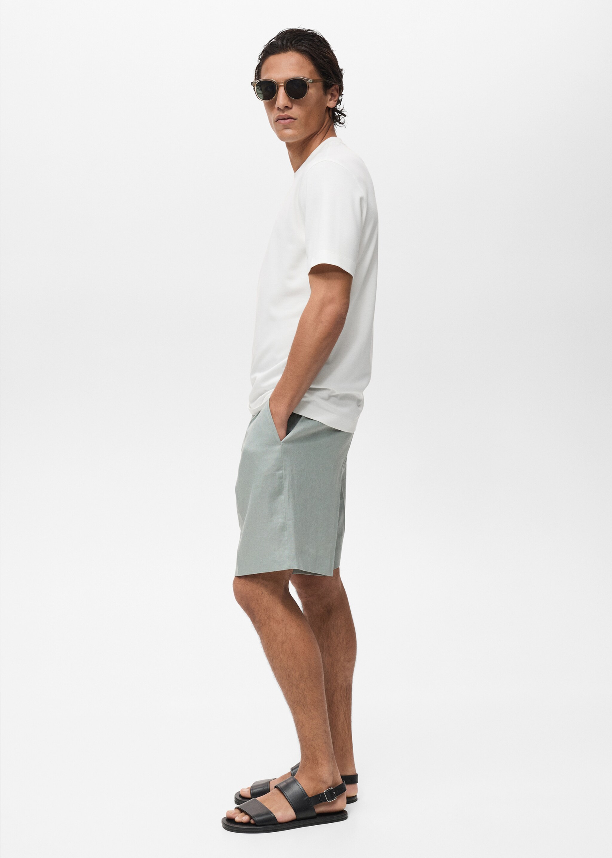 Samarreta lyocell màniga curta - Detall de l'article 2, Blanc. Ref: 87087907-00.